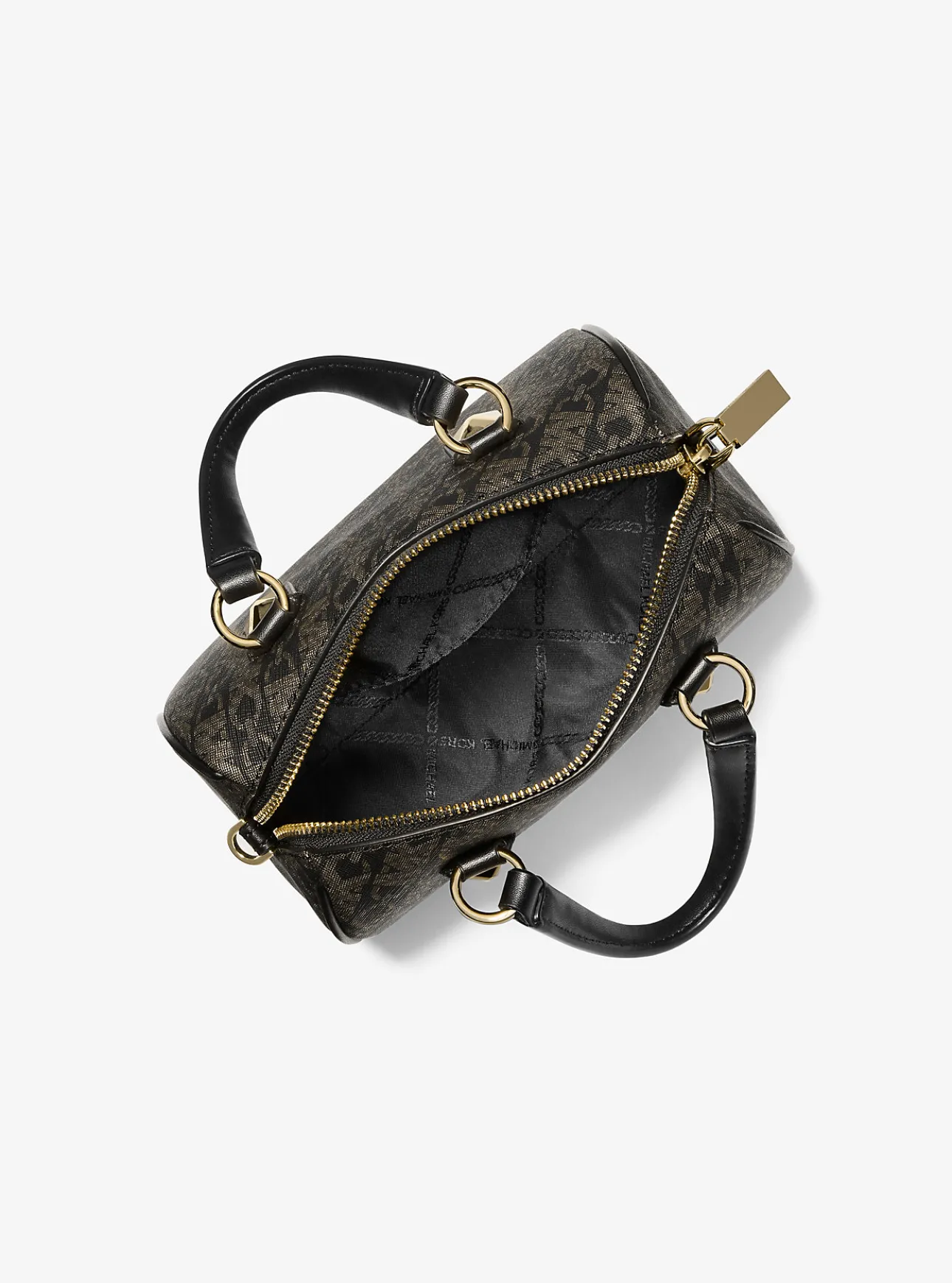 Grayson Small Metallic Empire Monogram Duffel Crossbody Bag