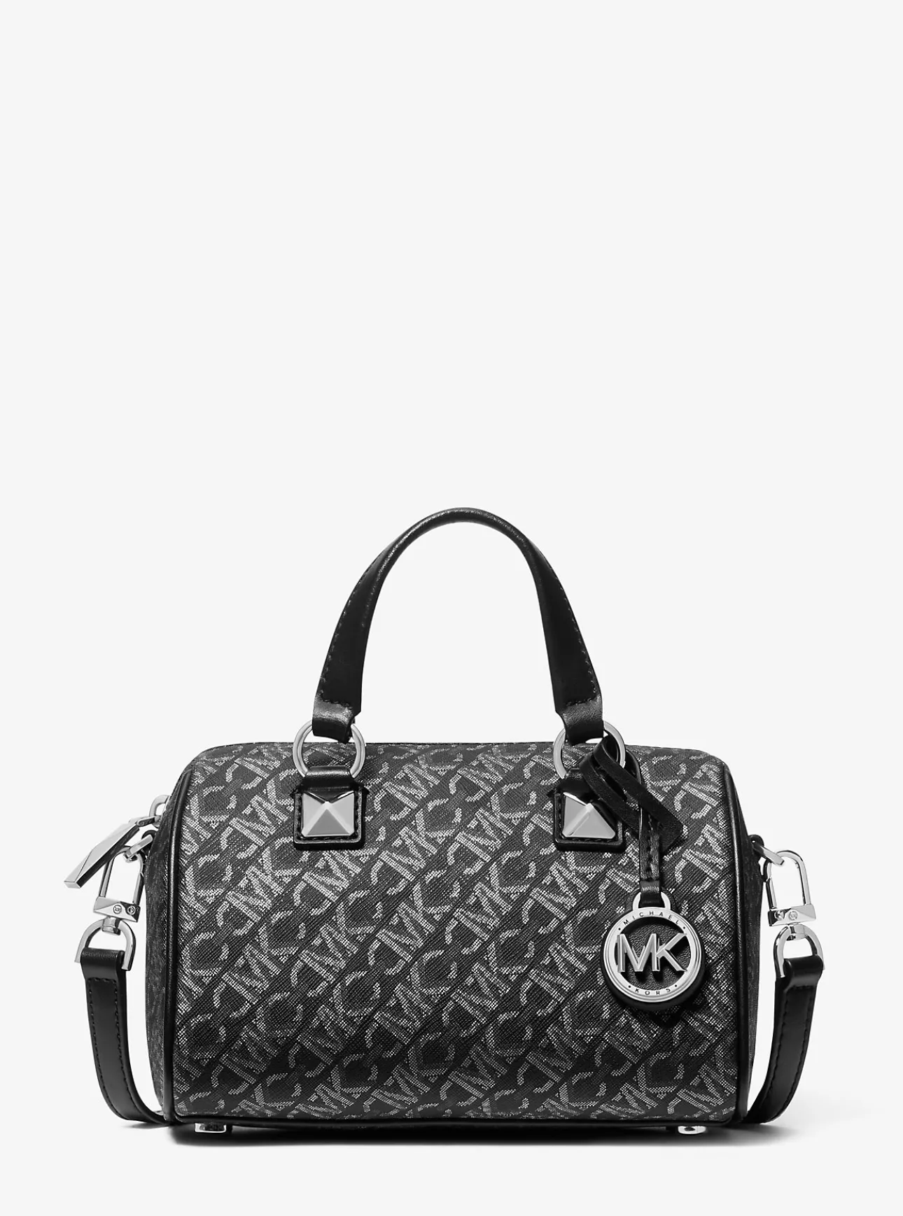 Grayson Small Metallic Empire Monogram Duffel Crossbody Bag