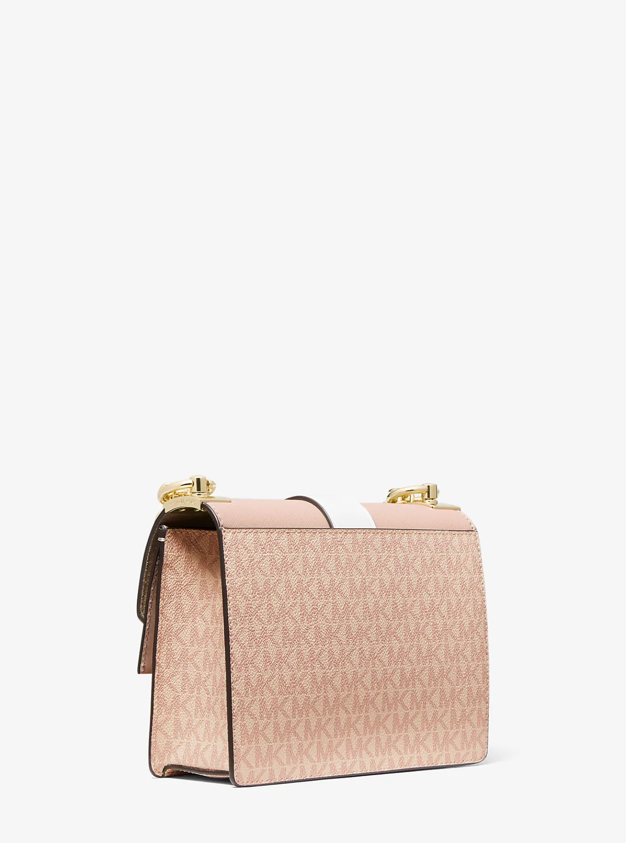 Greenwich Small Color-Block Logo and Saffiano Leather Crossbody Bag