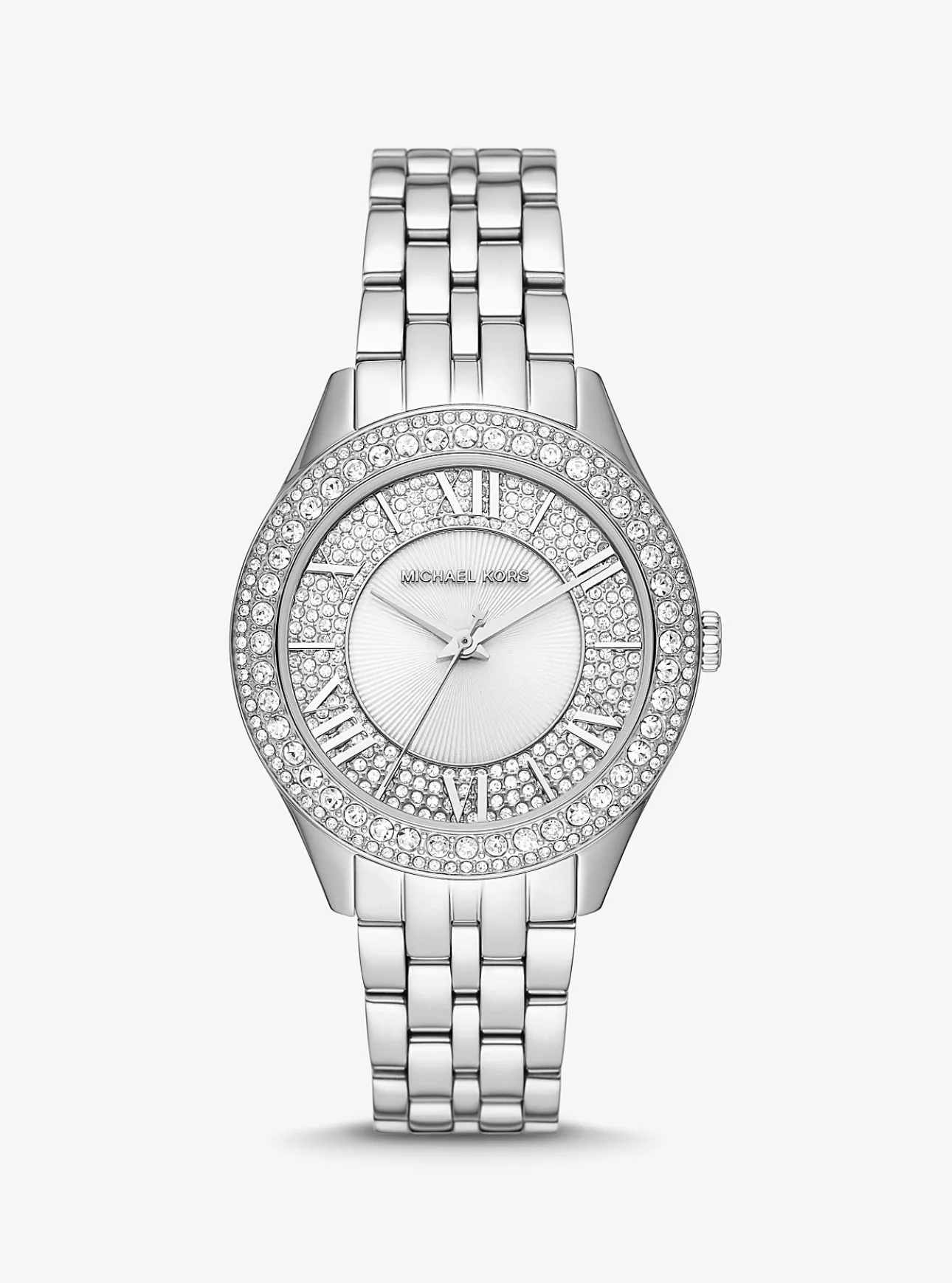 Harlowe Pavé Silver-Tone Watch