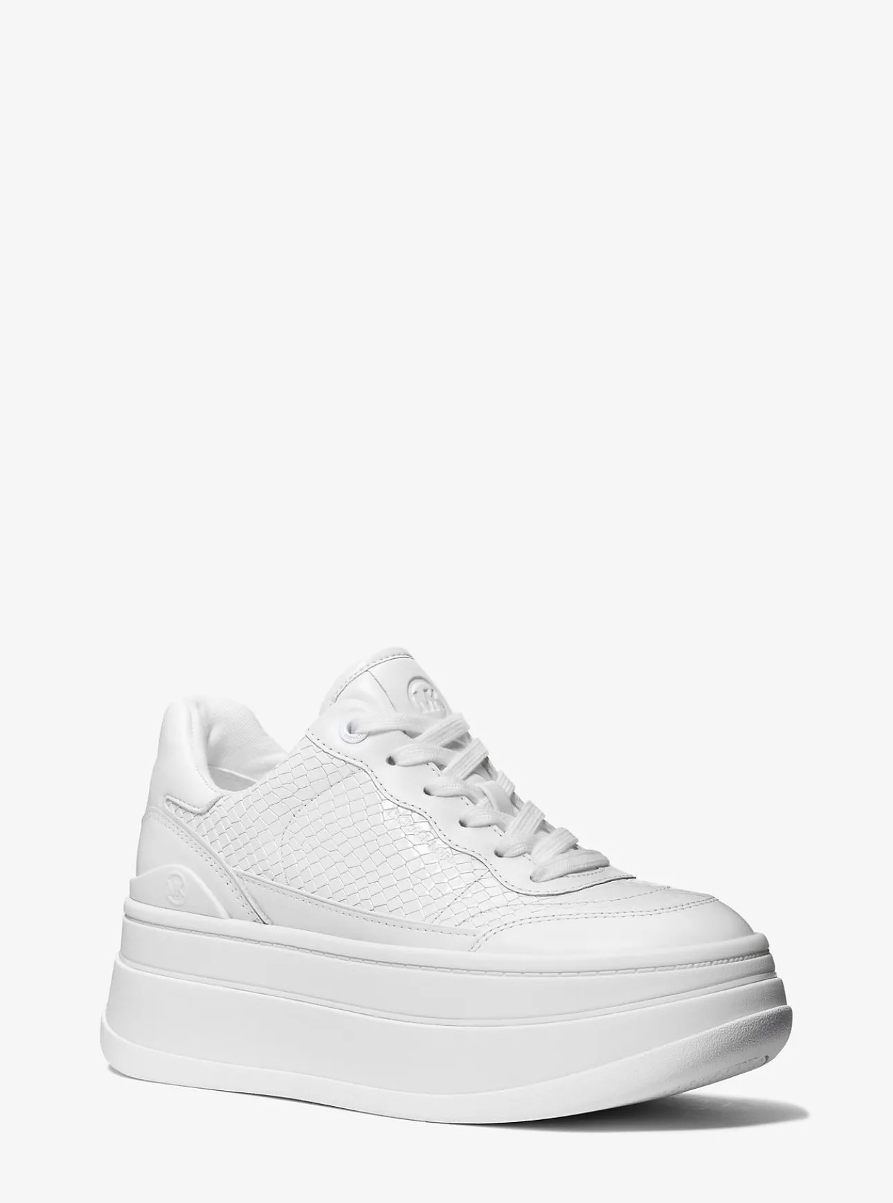 Hayes Snake Embossed Leather Platform Sneaker
