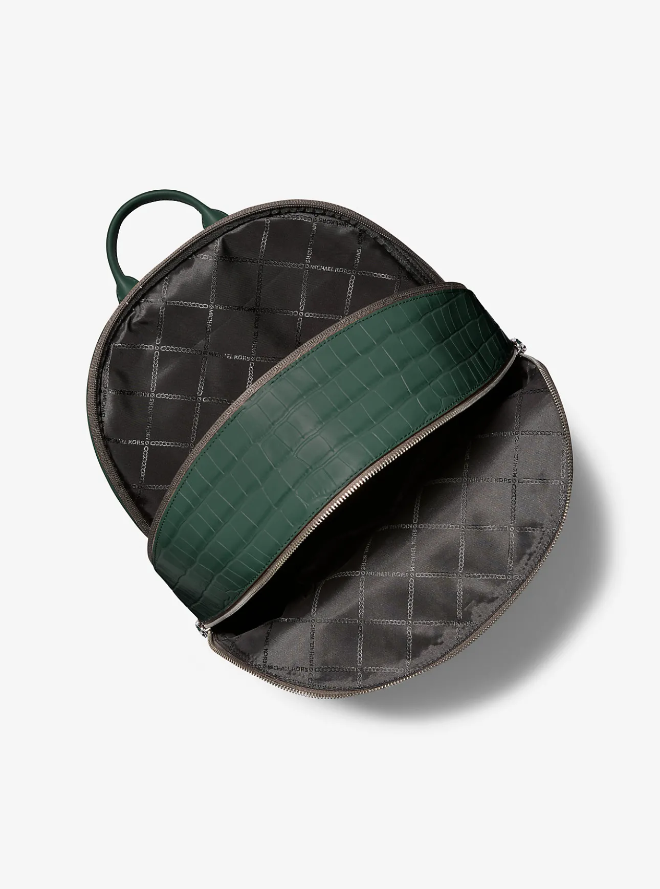 Hudson Crocodile Embossed Leather Commuter Backpack