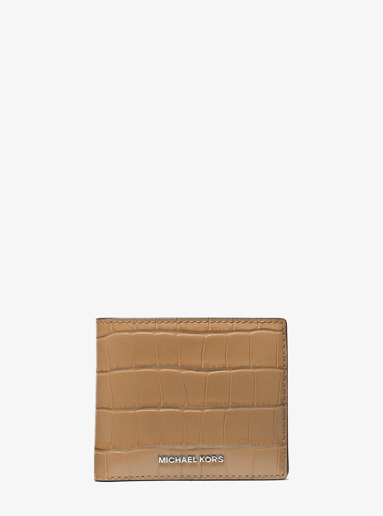 Hudson Crocodile Embossed Leather Billfold Wallet