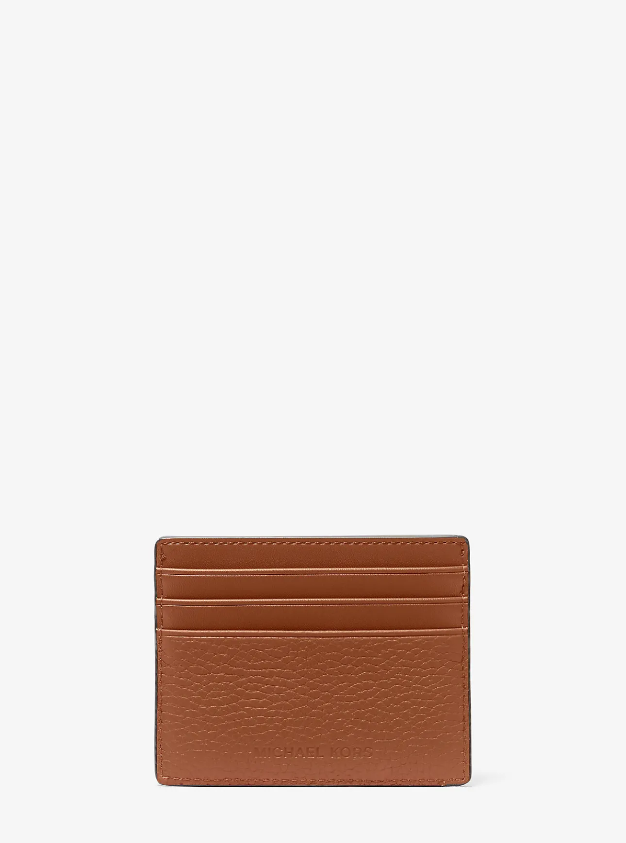 Hudson Embossed Pebbled Leather Tall Card Case