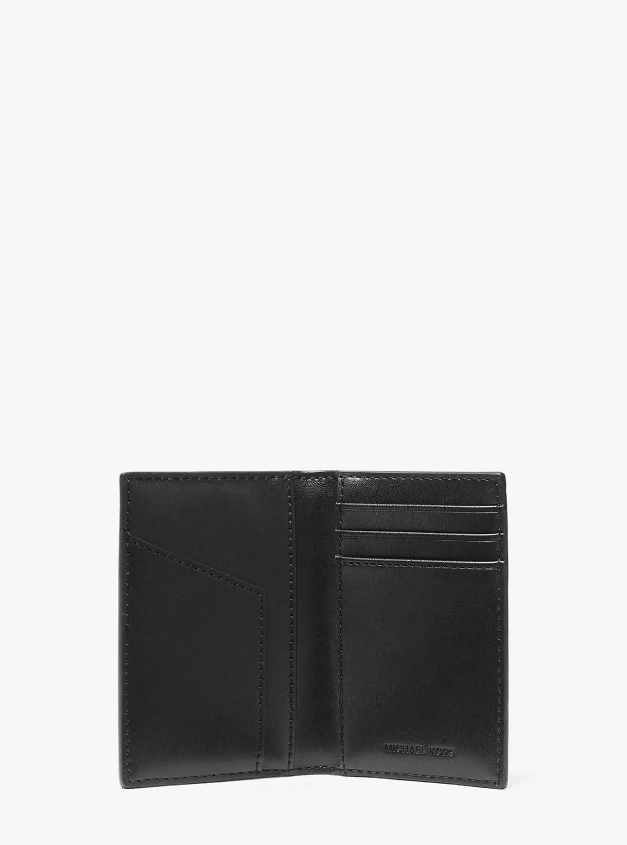 Hudson Metallic Crocodile Embossed Leather Bi-Fold Card Case