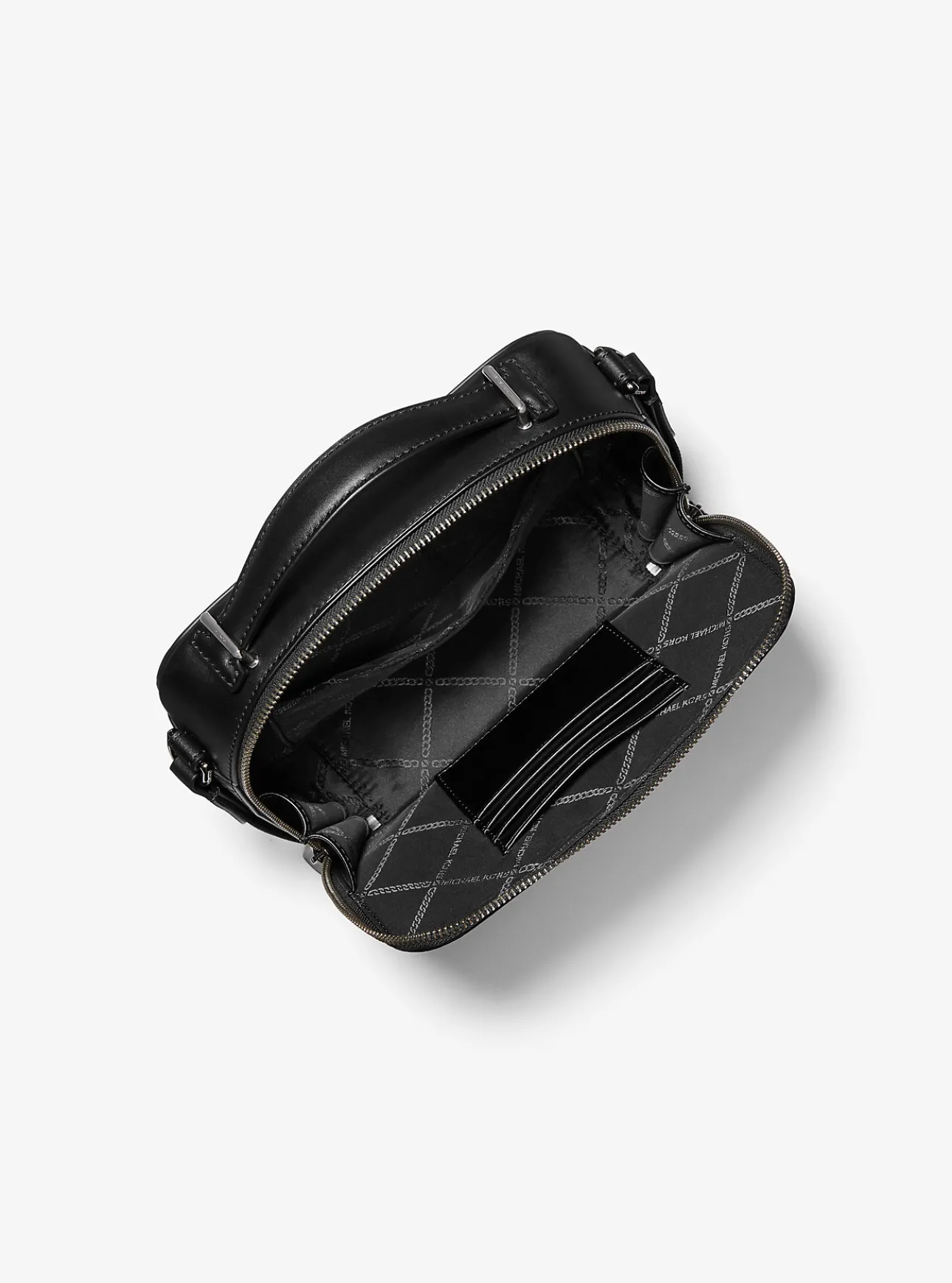 Hudson Metallic Crocodile Embossed Leather Crossbody Bag