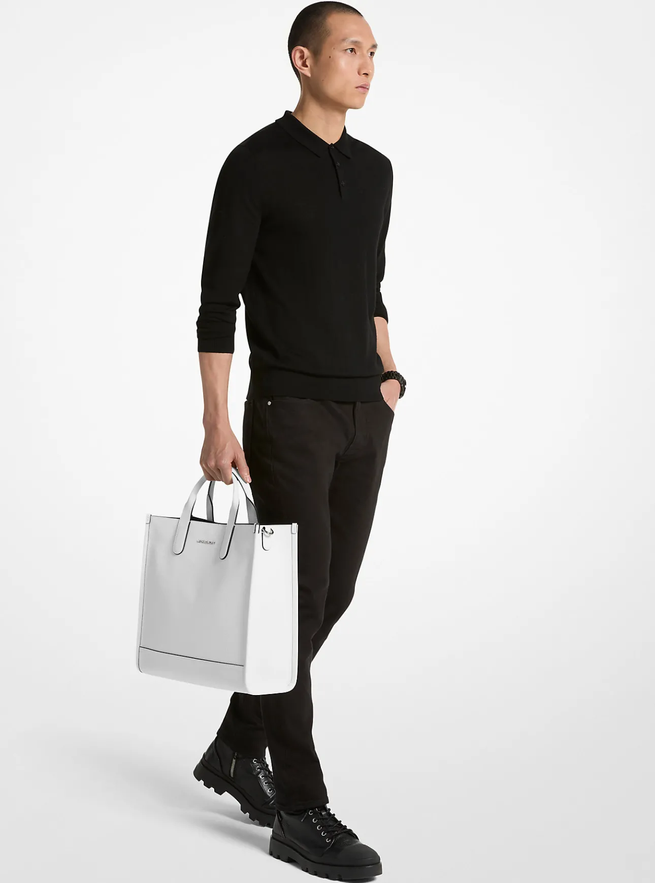 Hudson Pebbled Leather Tote Bag