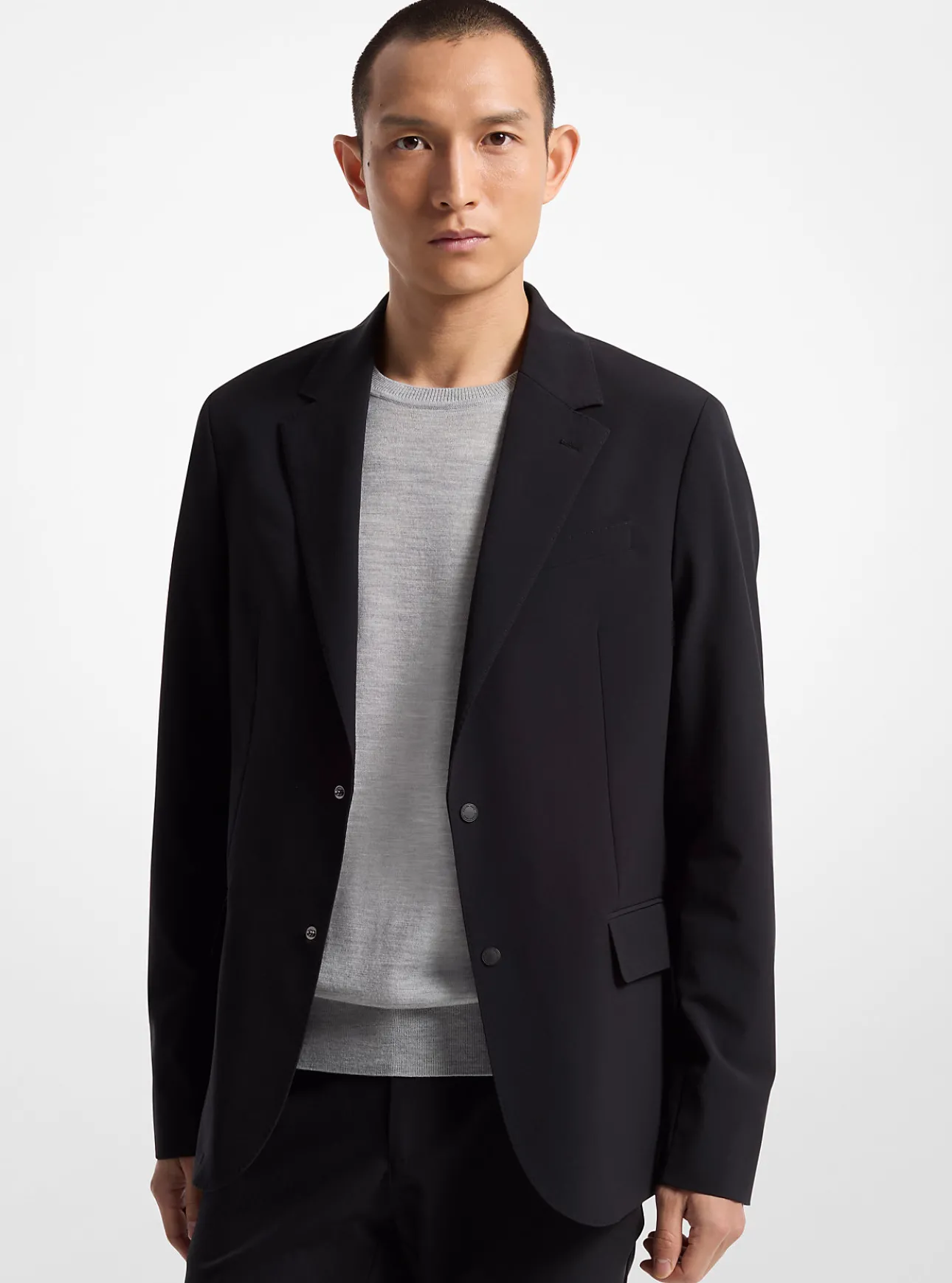 2-in-1 Mixed-Media Blazer