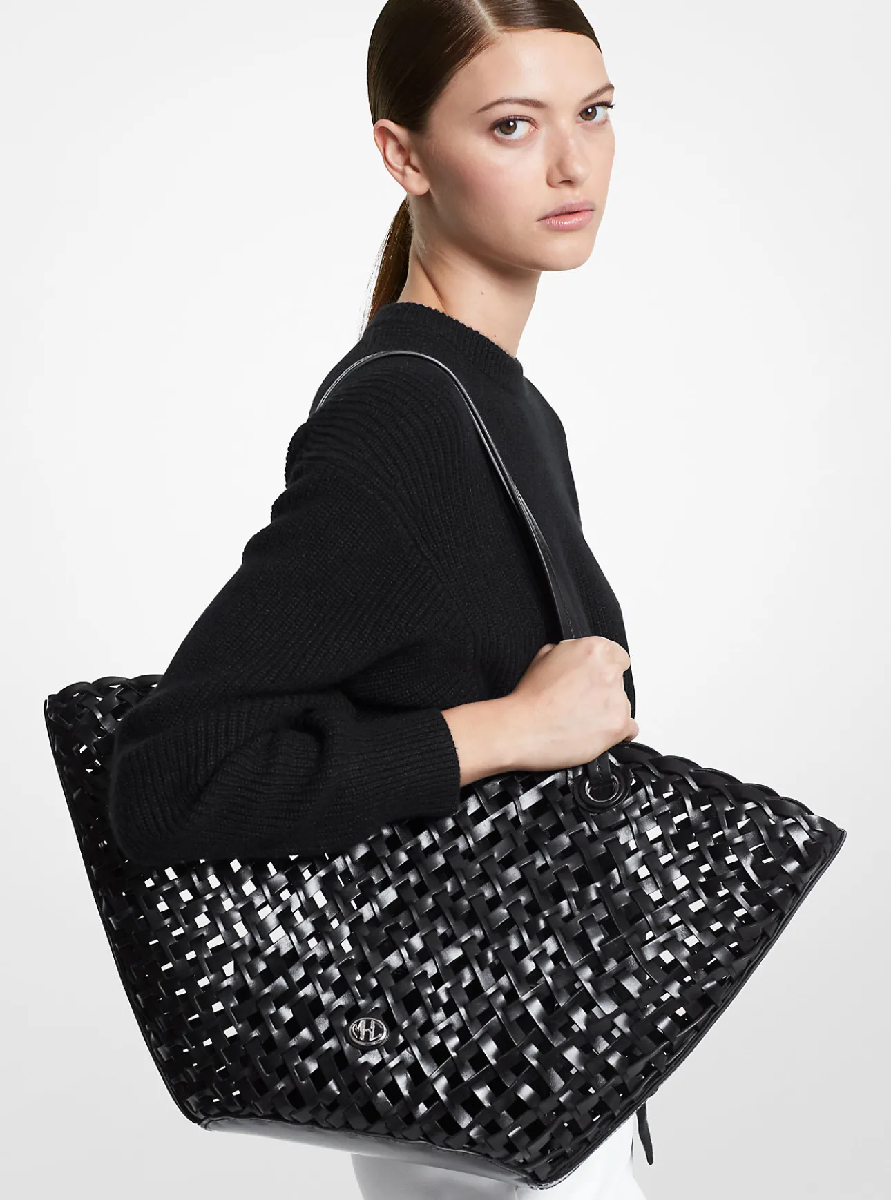 Isabella Medium Hand-Woven Leather Tote Bag