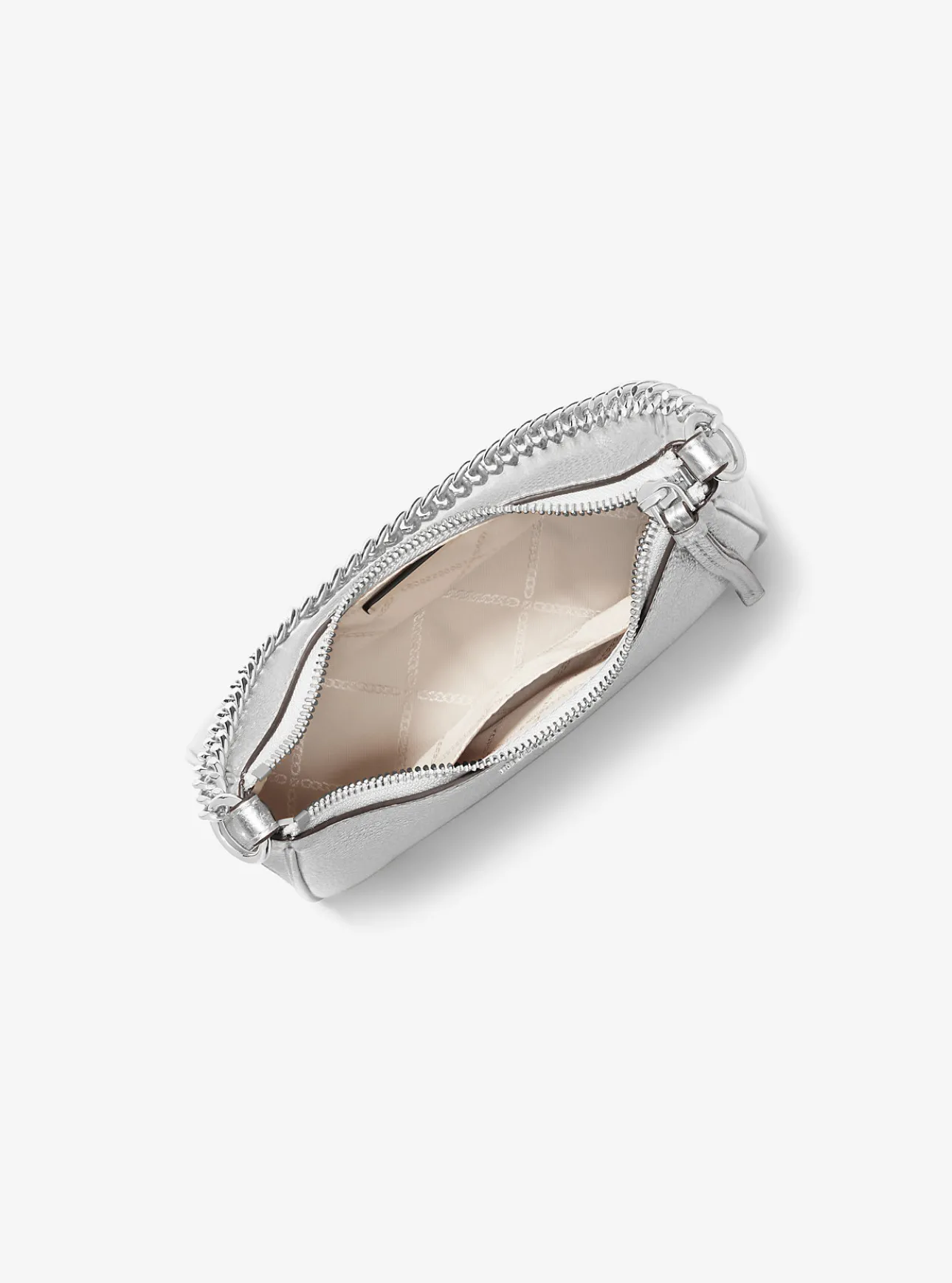 Jet Set Charm Small Metallic Leather Pochette