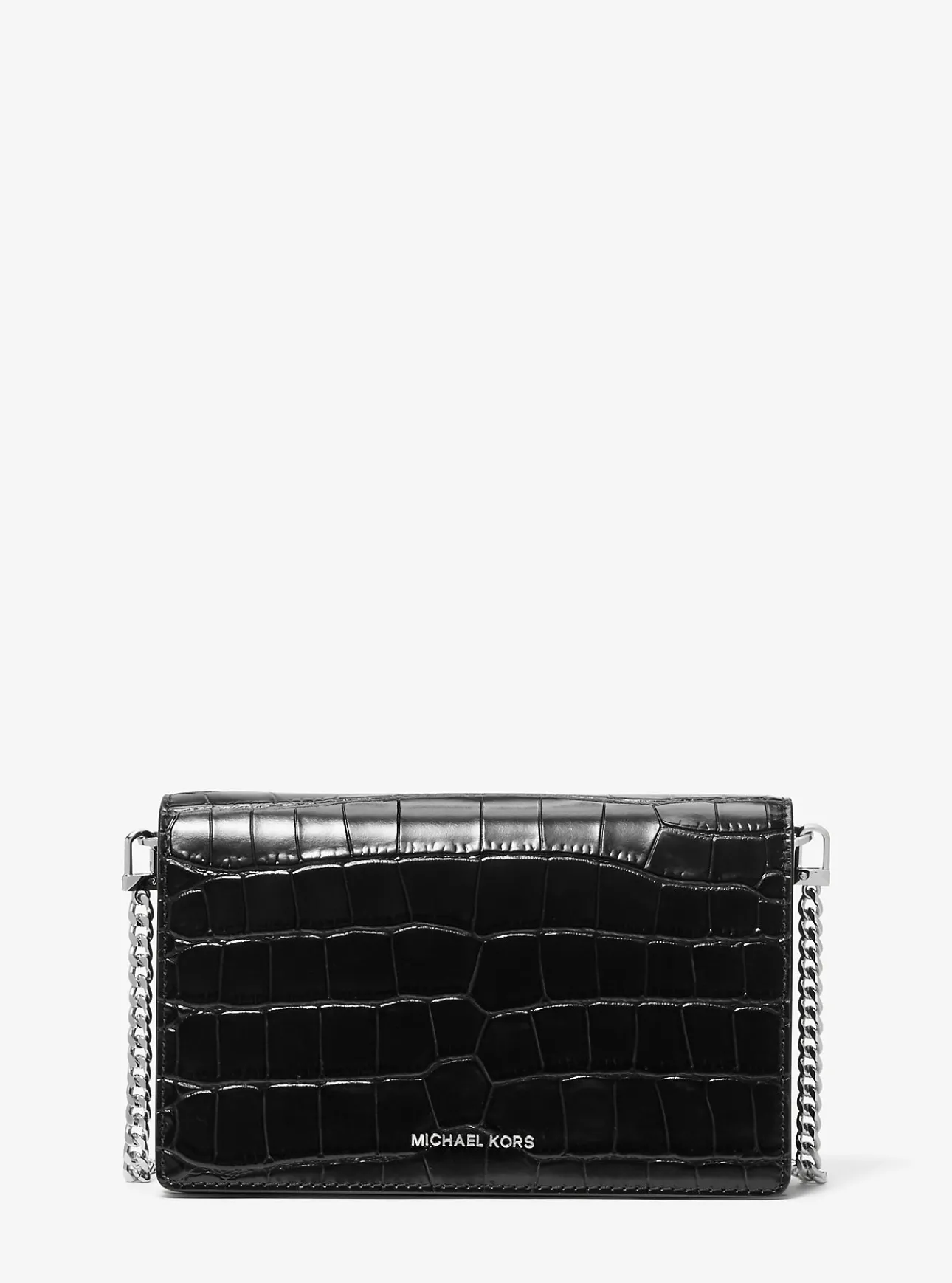 Jet Set Medium Crocodile Embossed Leather Crossbody Bag