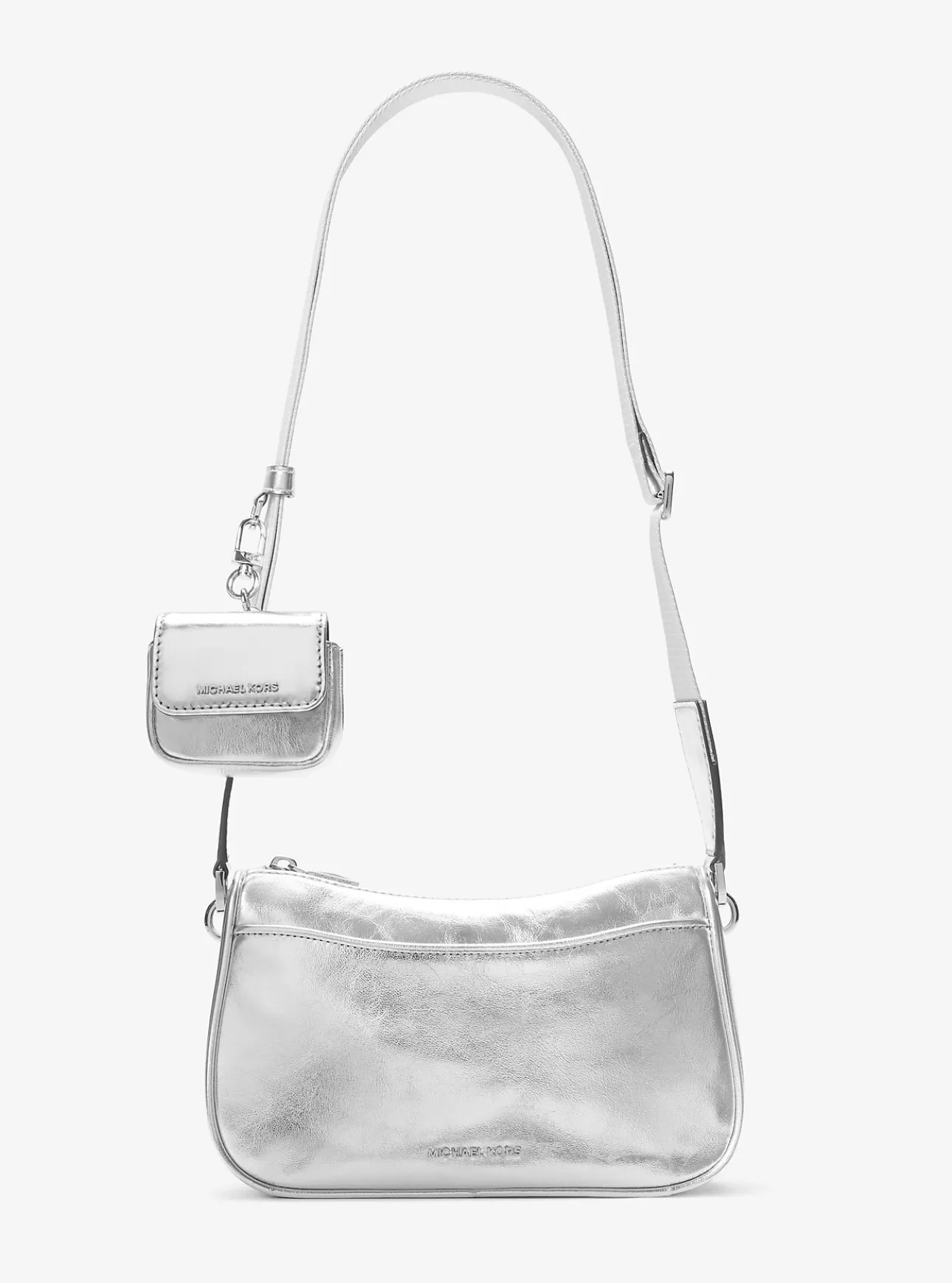 Jet Set Medium Metallic Leather Crossbody Bag with Case for Apple AirPods Pro®