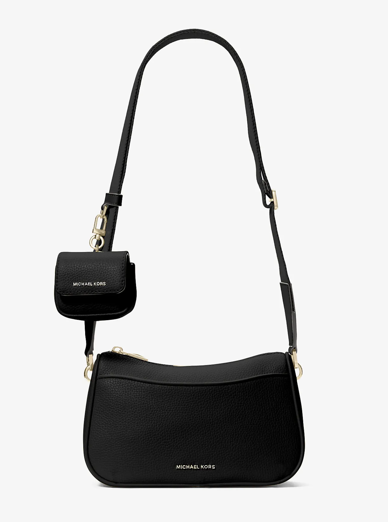 Jet Set Medium Pebbled Leather Crossbody Bag with Case for Apple AirPods Pro®