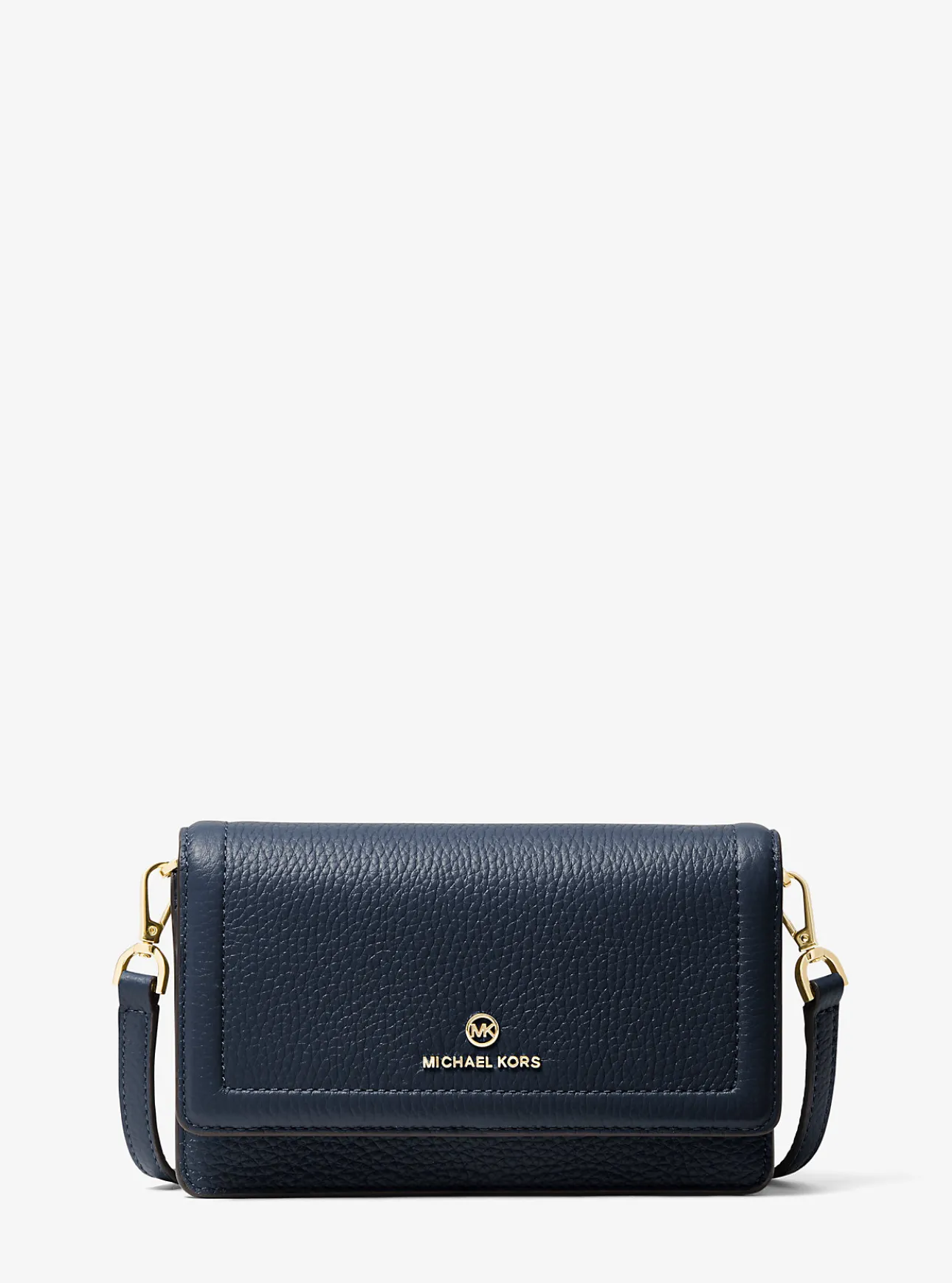 Jet Set Small Pebbled Leather Smartphone Convertible Crossbody Bag