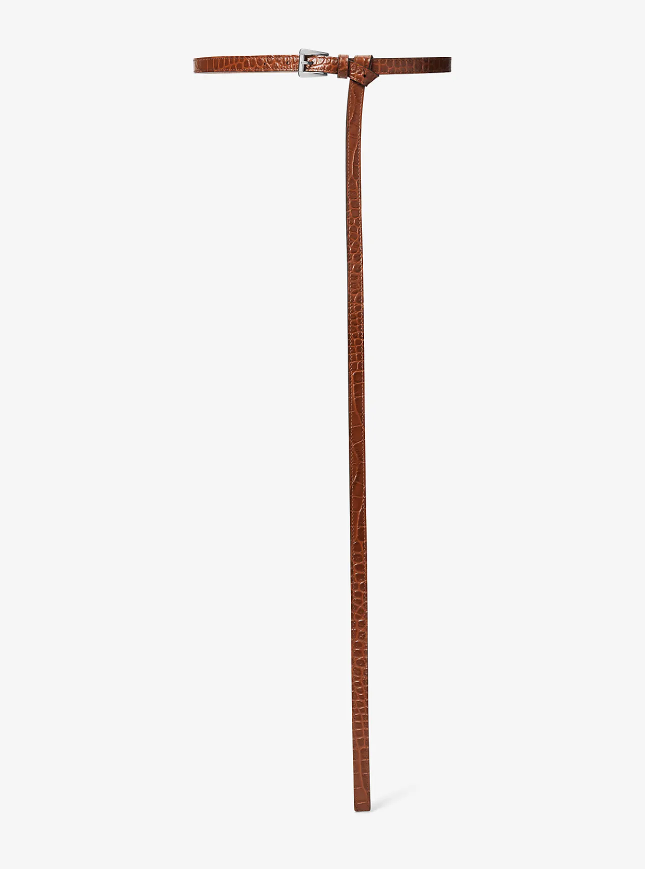 Joni Crocodile Embossed Leather Trouser Belt