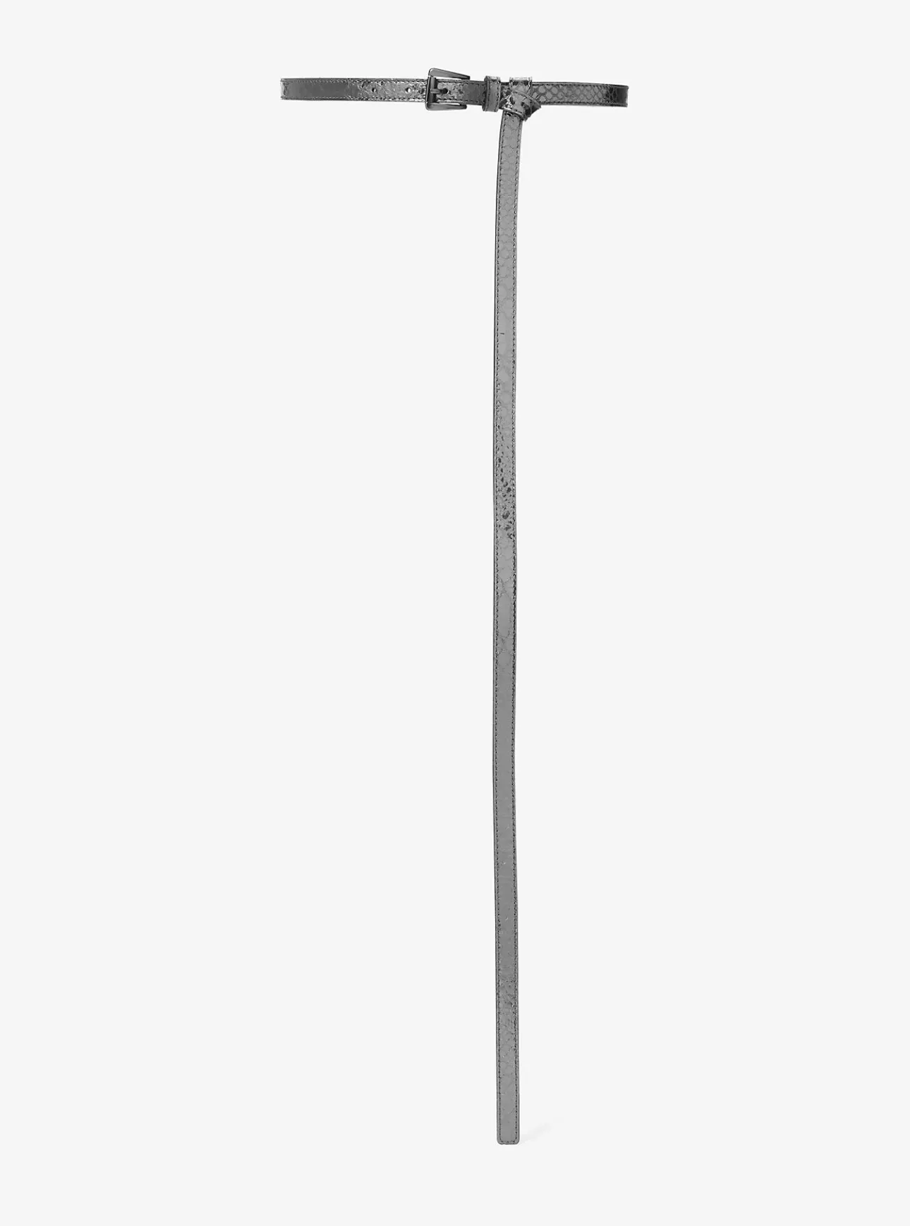 Joni Metallic Python Embossed Leather Skinny Trouser Belt