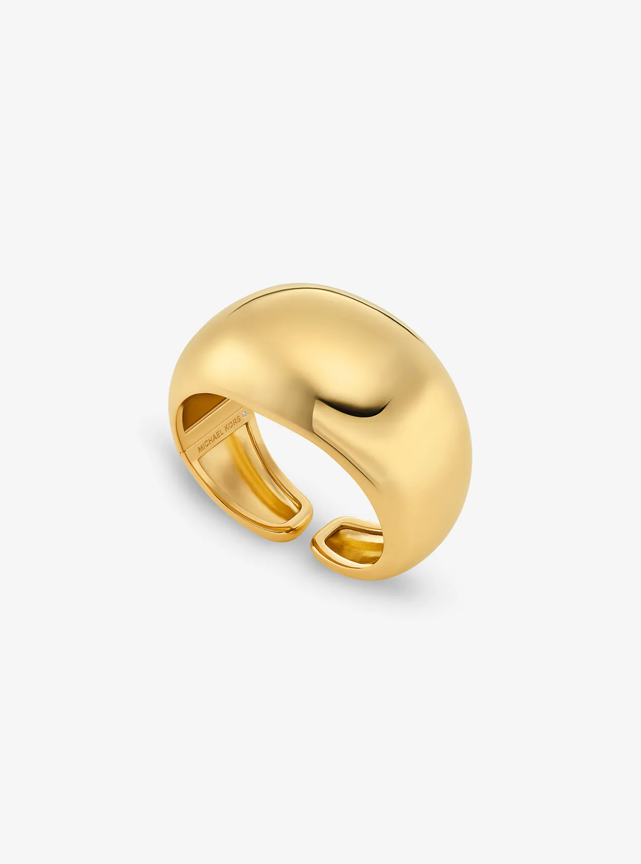 Large Precious Metal-Plated Brass Bubble Cuff