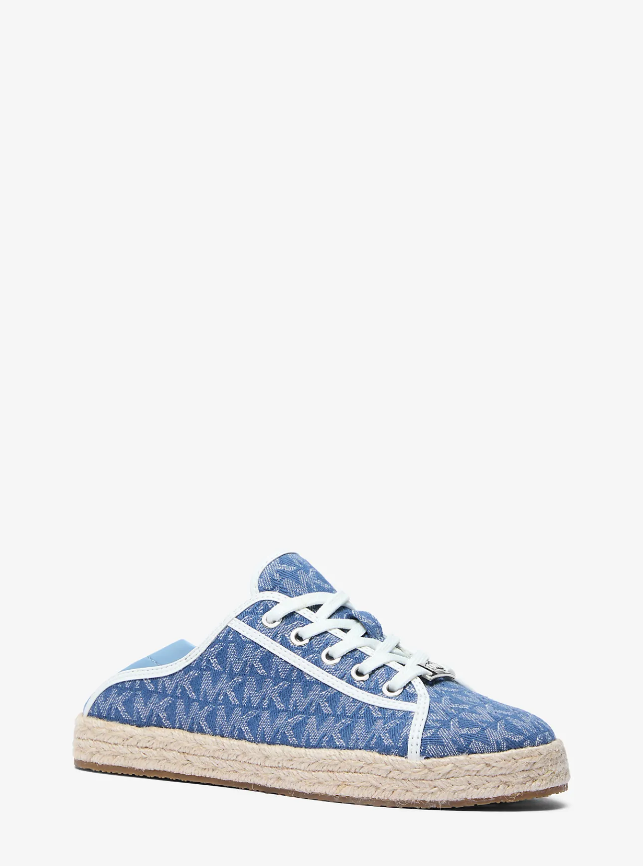 Libby Logo Jacquard Denim Collapsible-Heel Sneaker