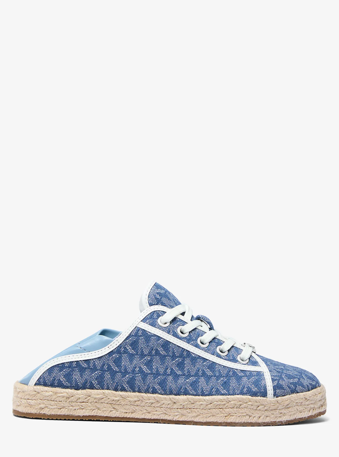 Libby Logo Jacquard Denim Collapsible-Heel Sneaker