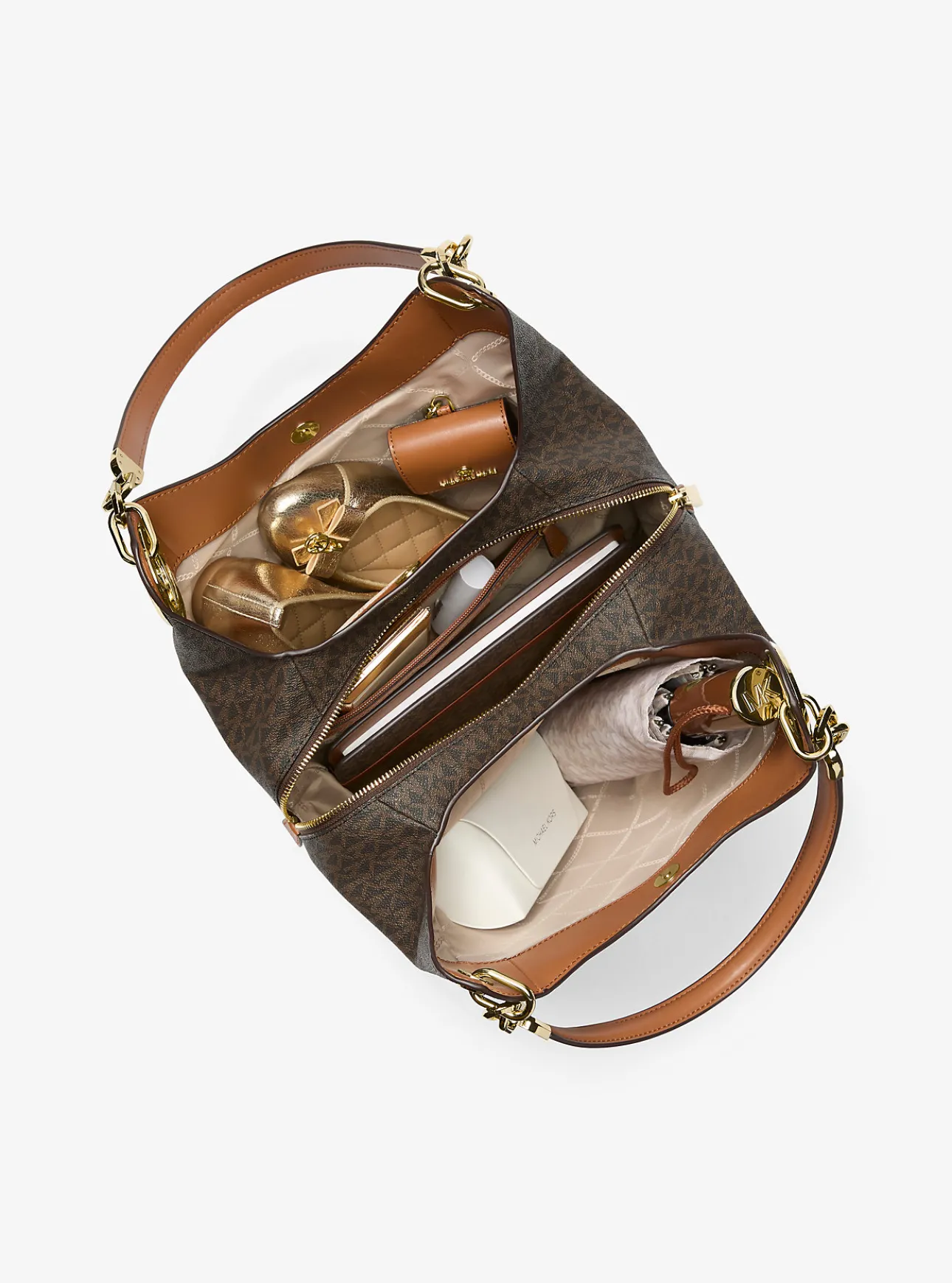 Lillie Large Signature Logo Shoulder Bag