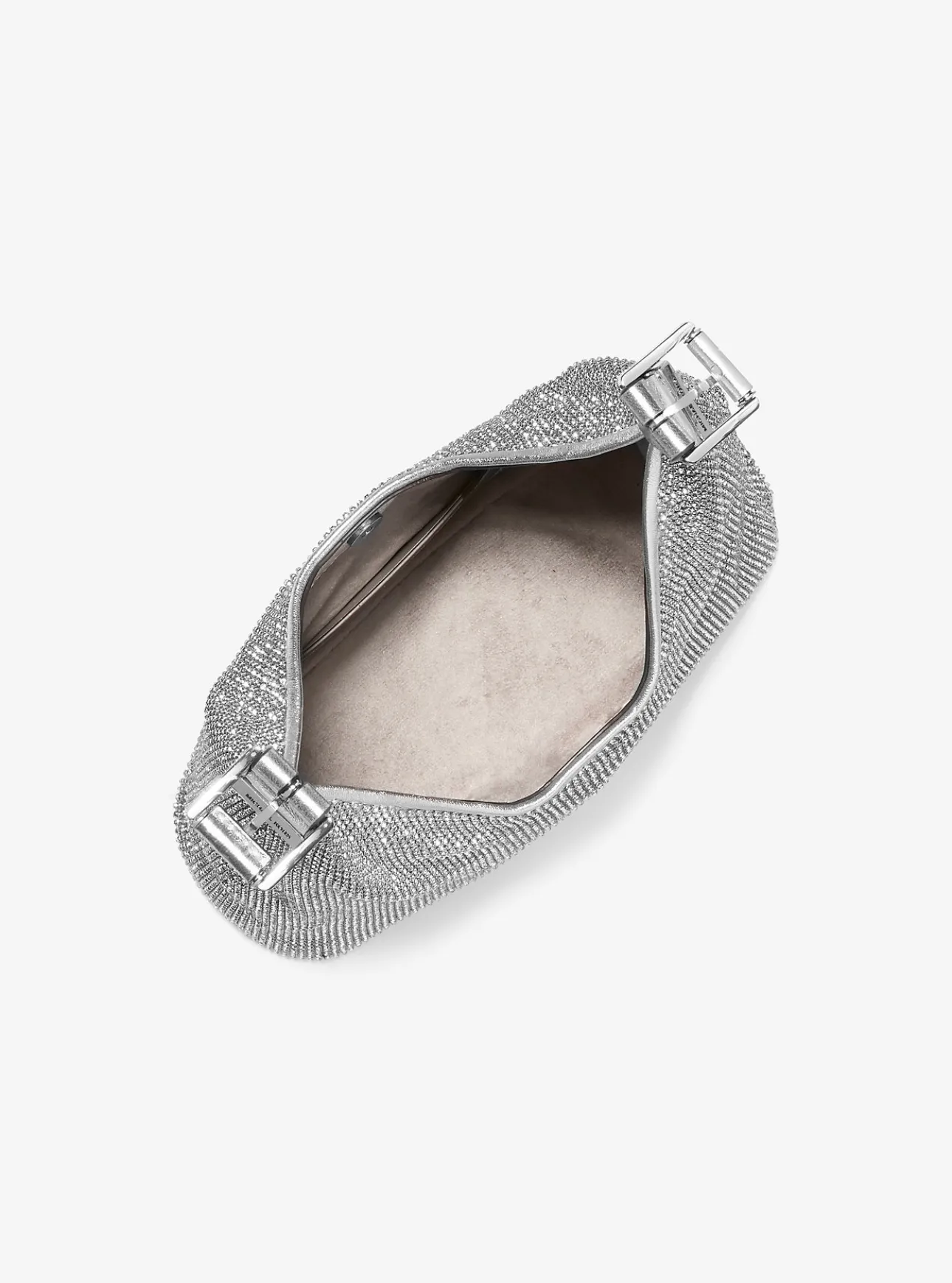 Limited-Edition Nolita Small Metallic Rhinestone Mesh Hobo Shoulder Bag