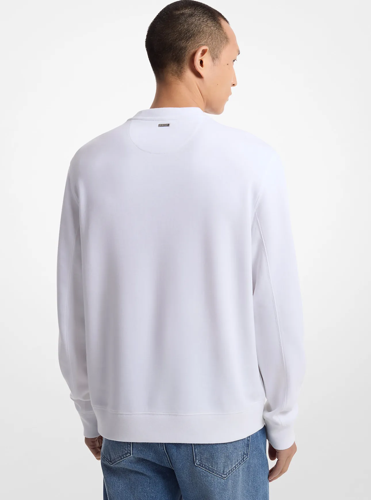 Logo Embossed Cotton Blend Sweater