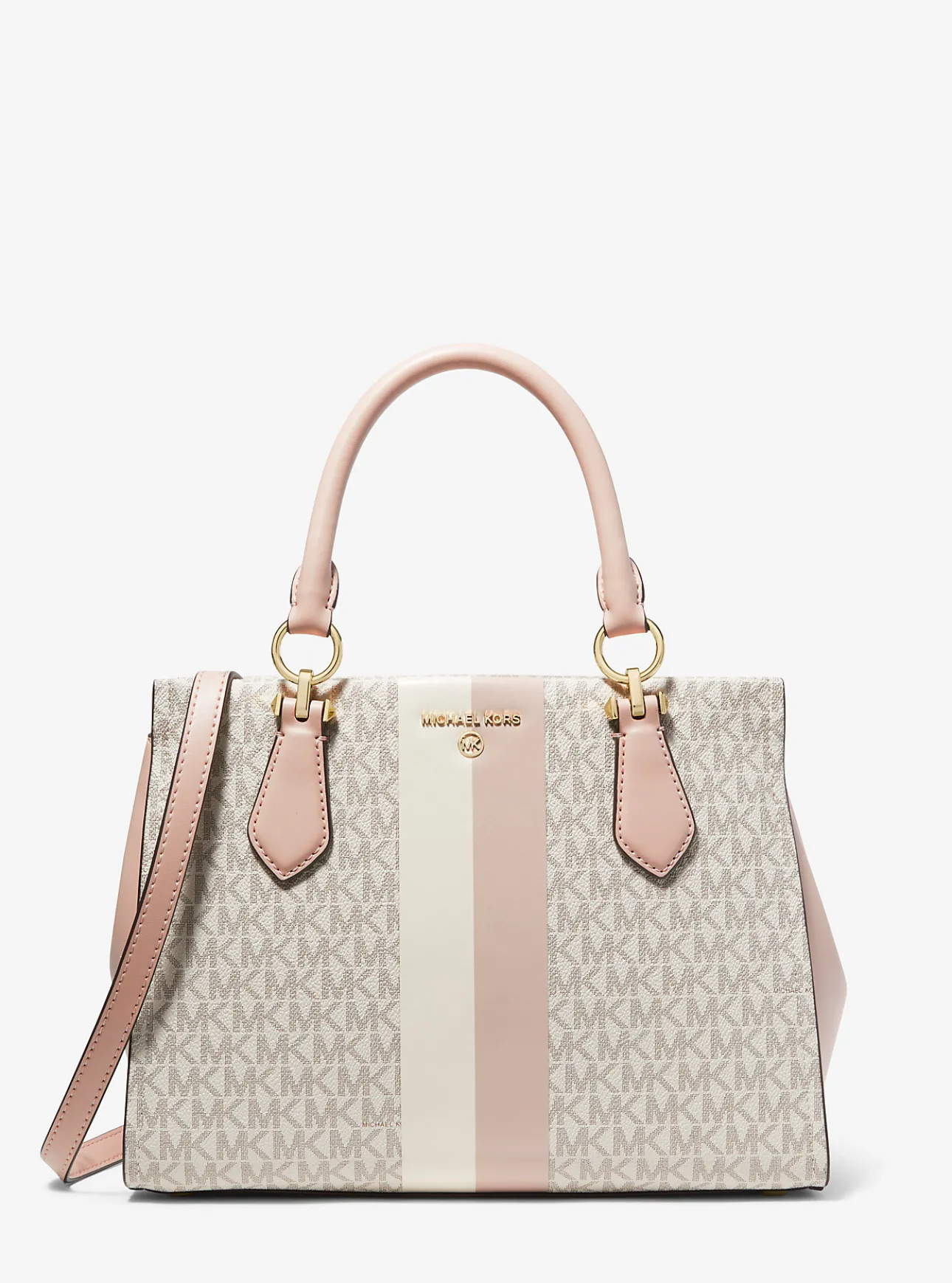 Marilyn Medium Logo Stripe Satchel