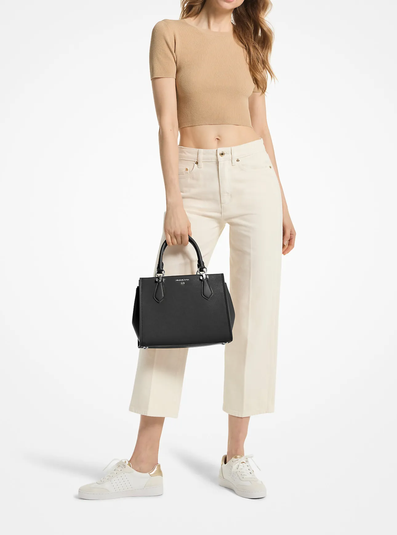 Marilyn Medium Saffiano Leather Satchel