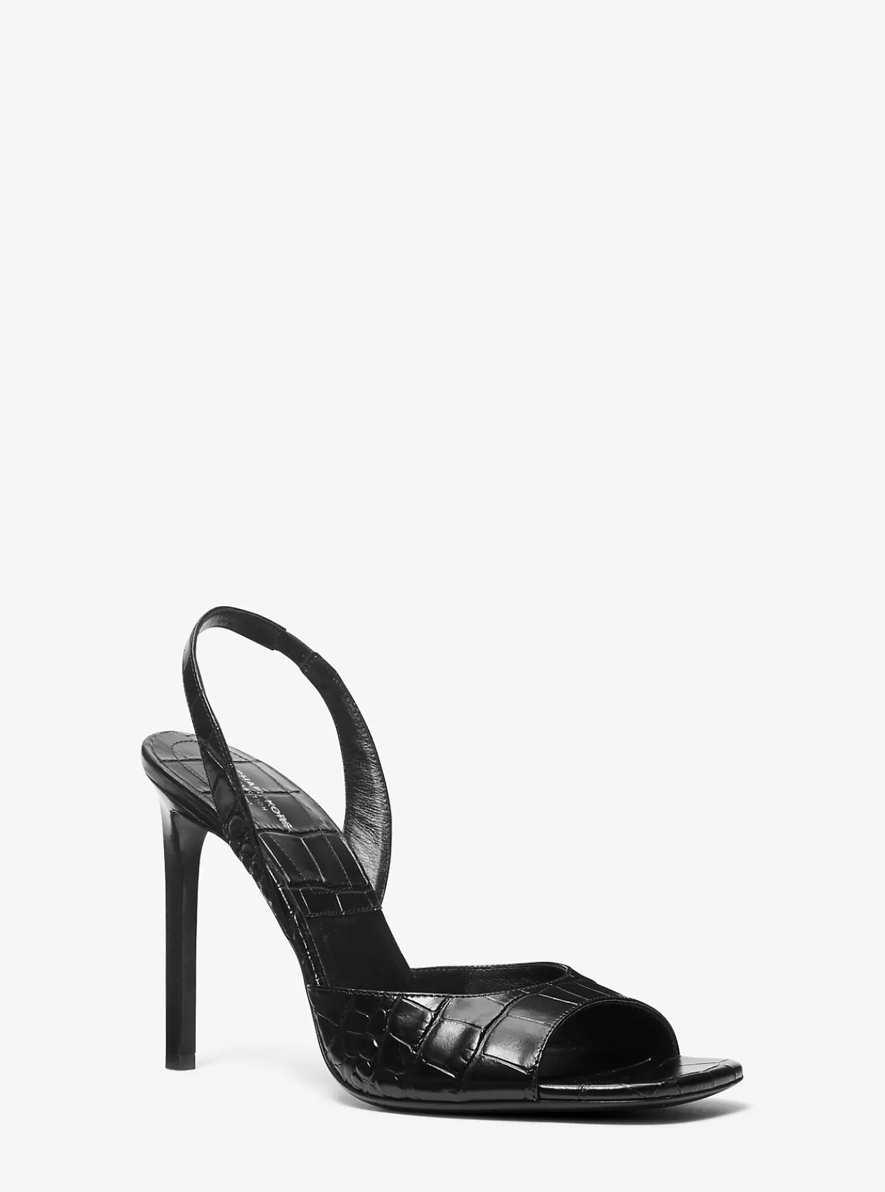 Marisa Crocodile Embossed Patent Leather Sandal
