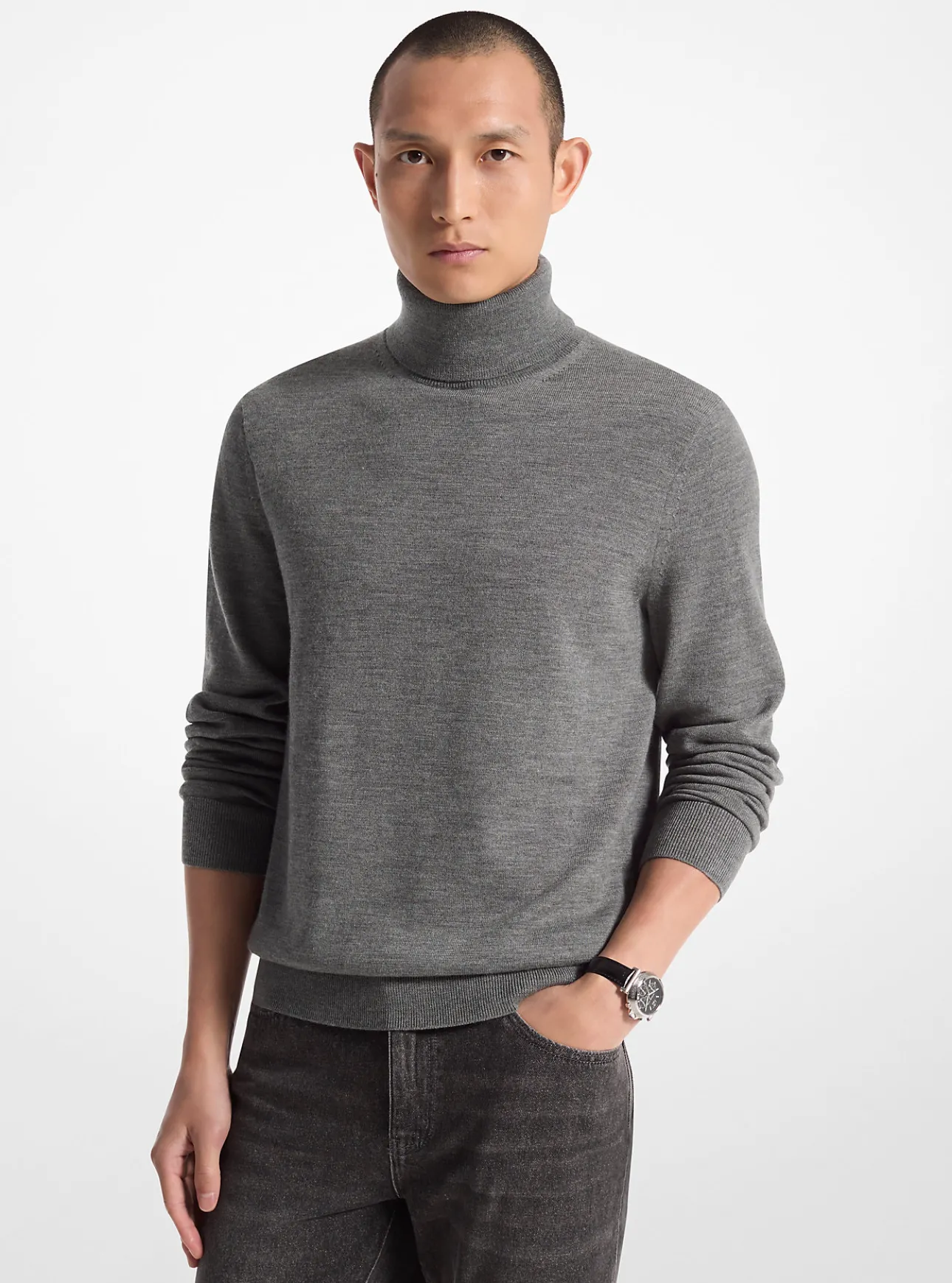 Merino Wool Turtleneck Sweater
