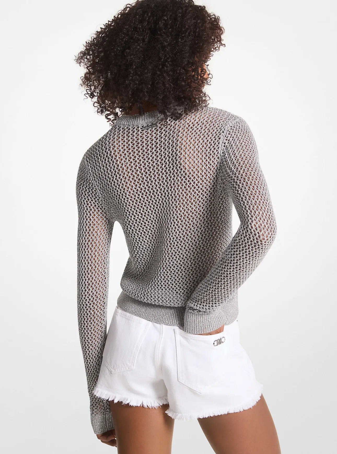 Metallic Mesh Sweater