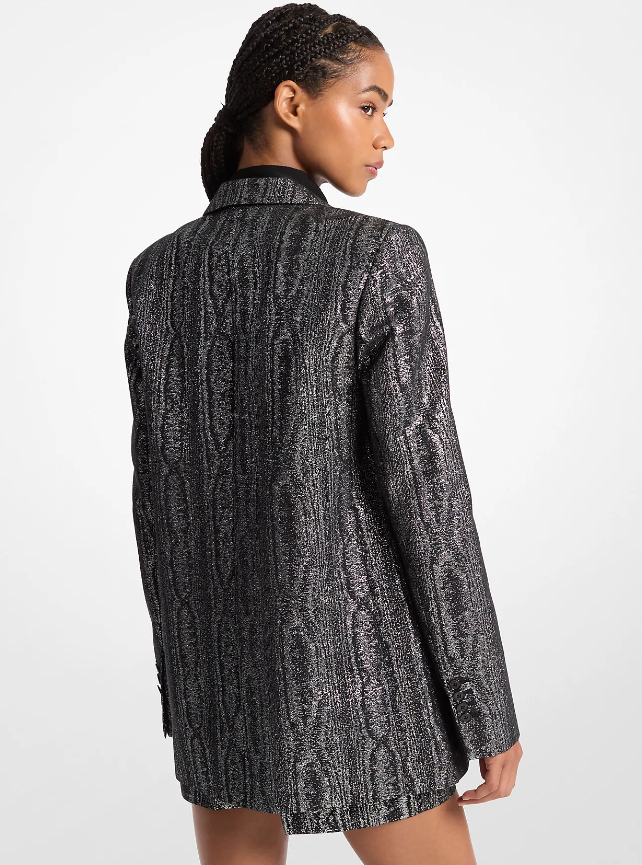 Metallic Moiré Blazer