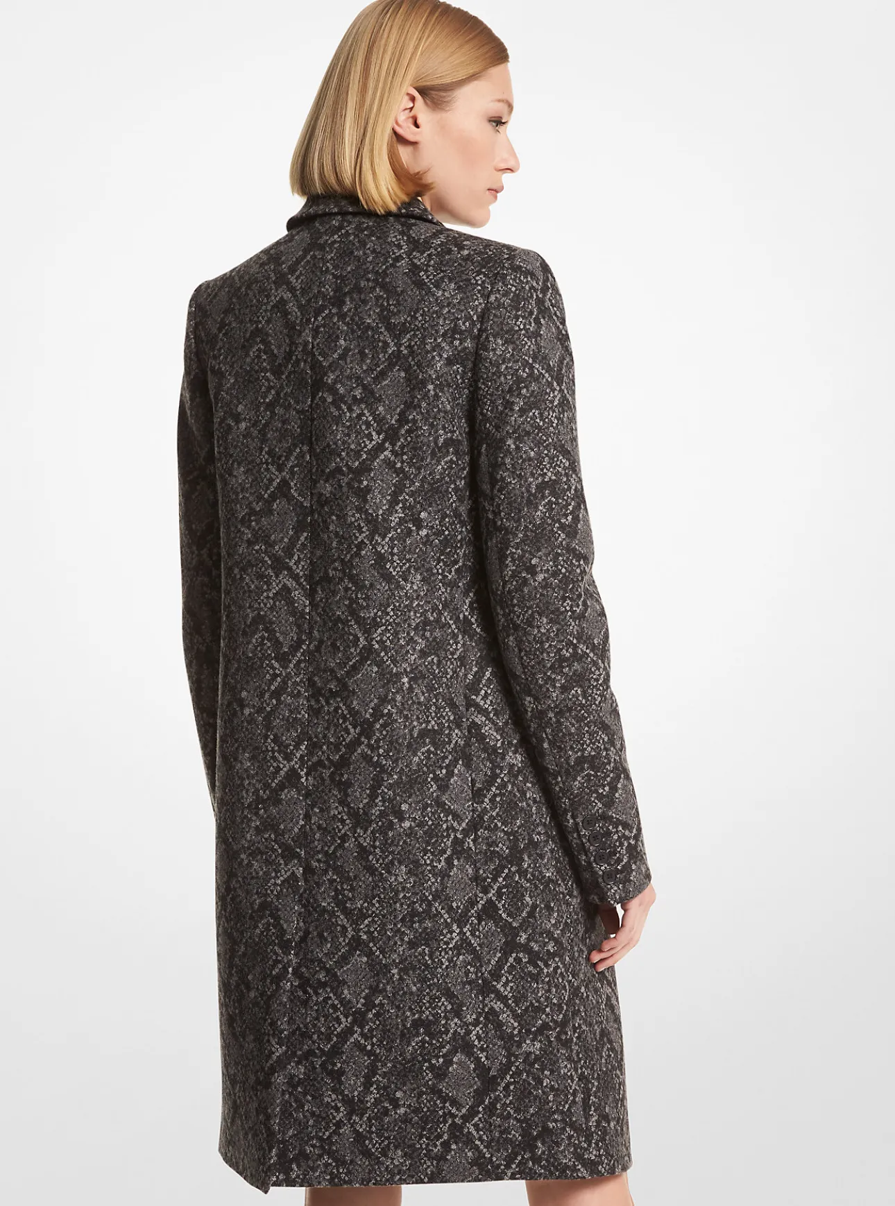 Metallic Snake Jacquard Coat