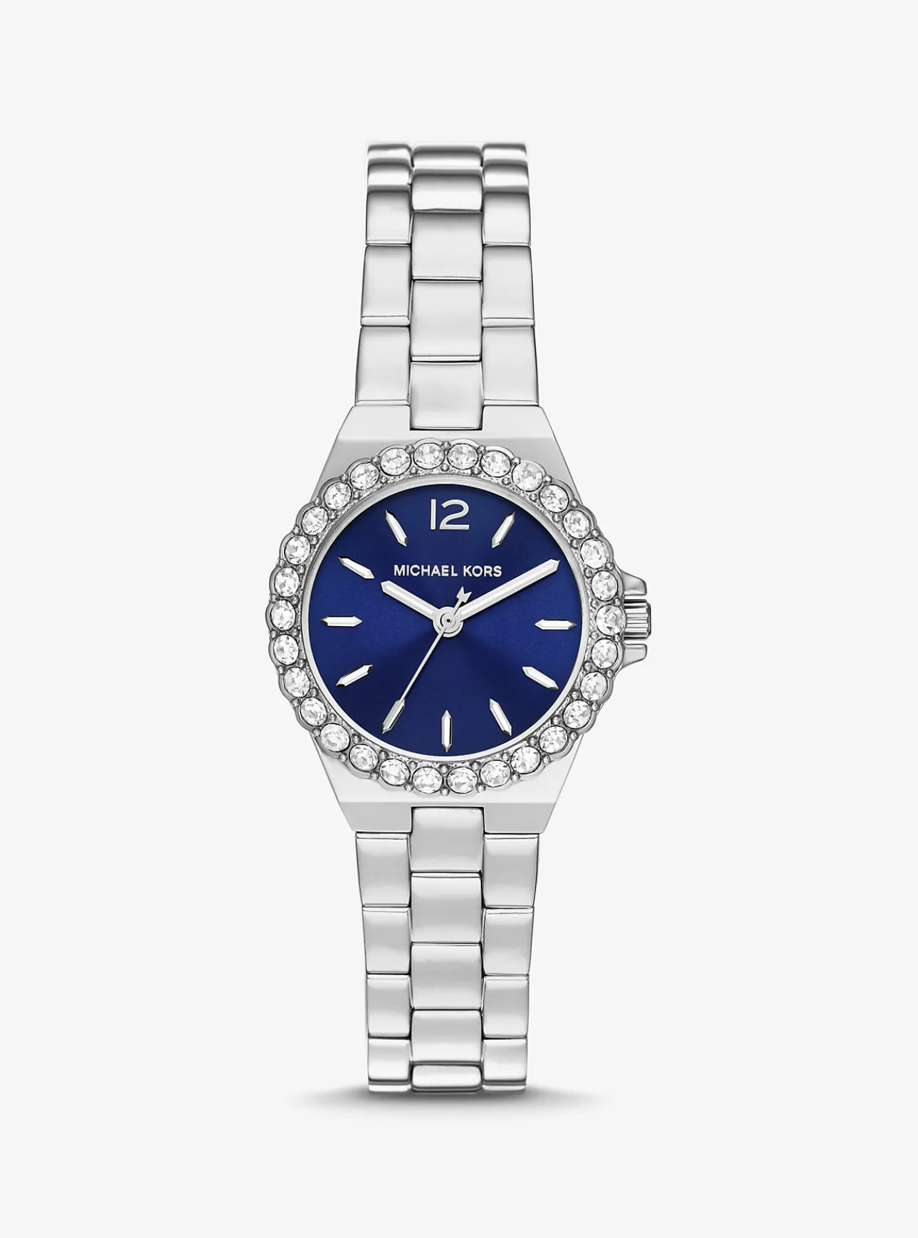 Mini Lennox Pavé Silver-Tone Watch