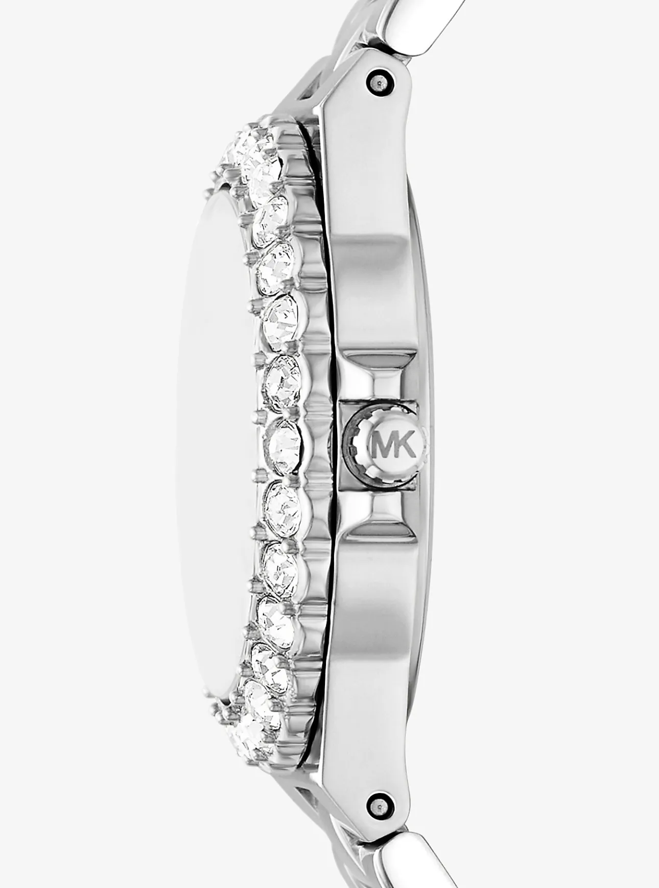 Mini Lennox Pavé Silver-Tone Watch