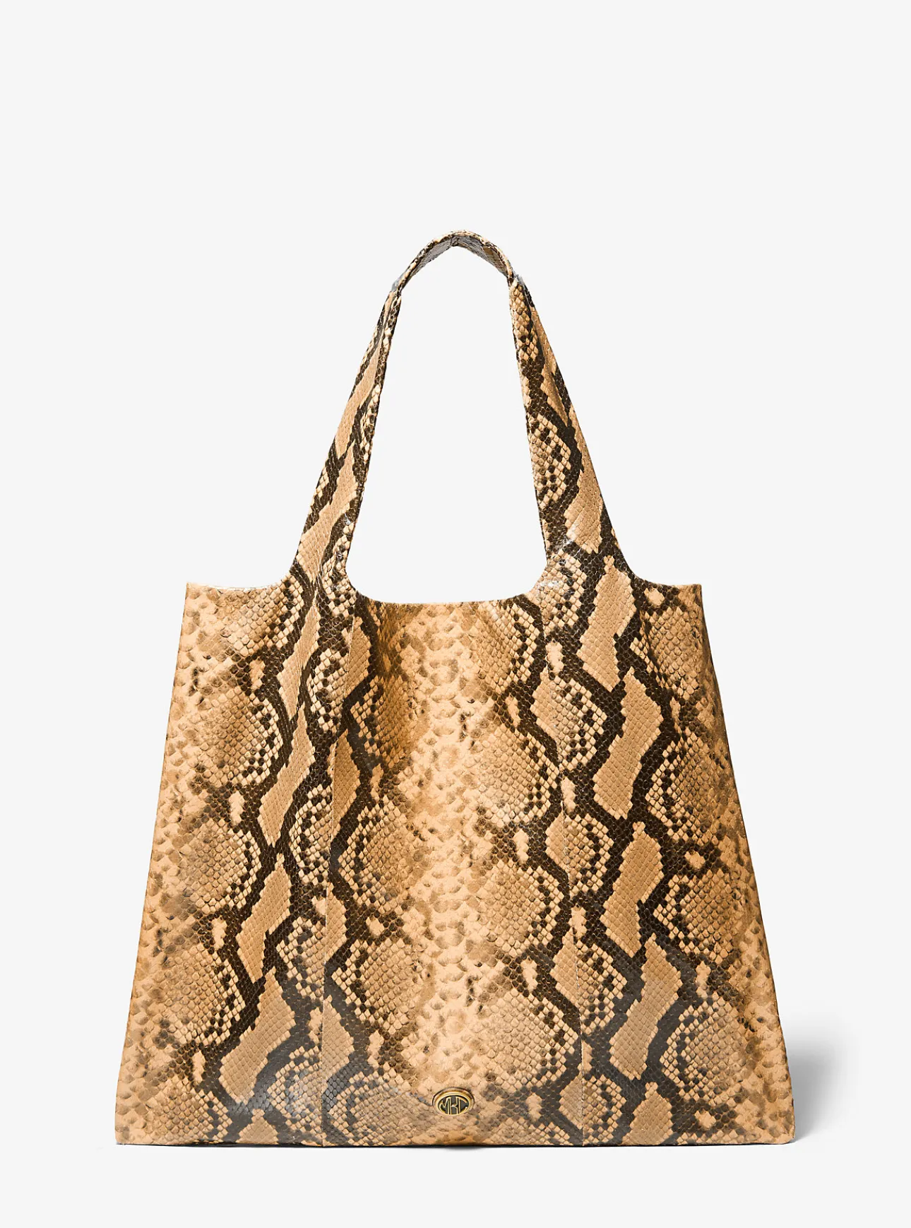 Monogramme Python Embossed Leather Tote Bag