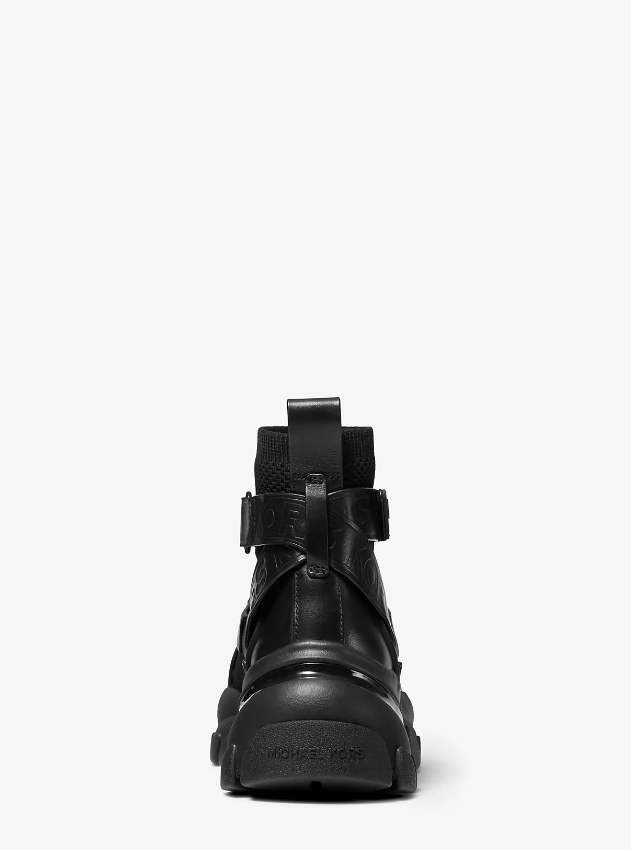 Nick Leather Strap Knit Trainer