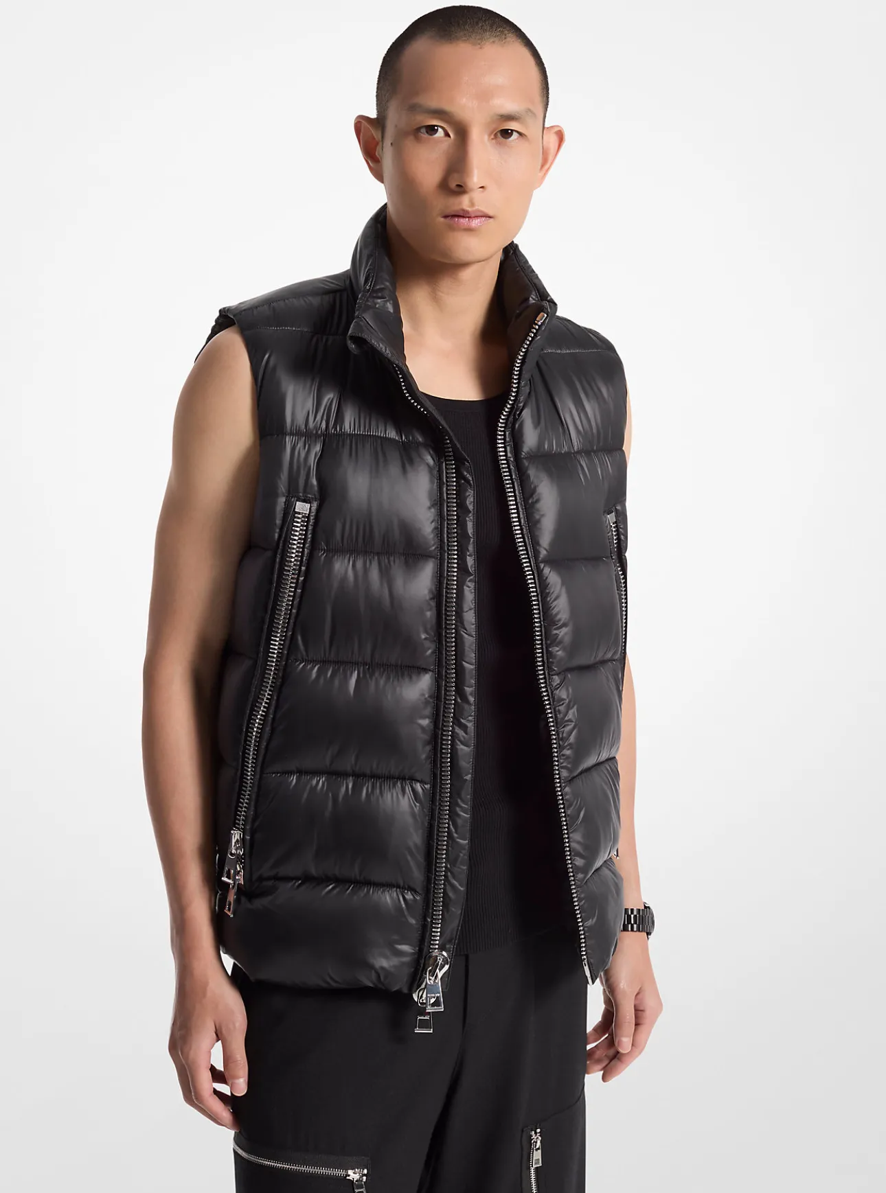 Nylon Quilted Puffer Vest
