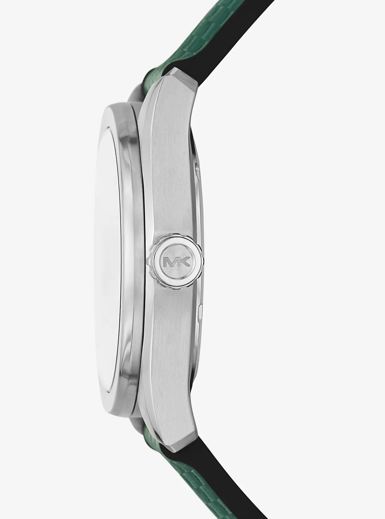 Oversized Accelerator 2.0 Silver-Tone and Textured Silicone Watch