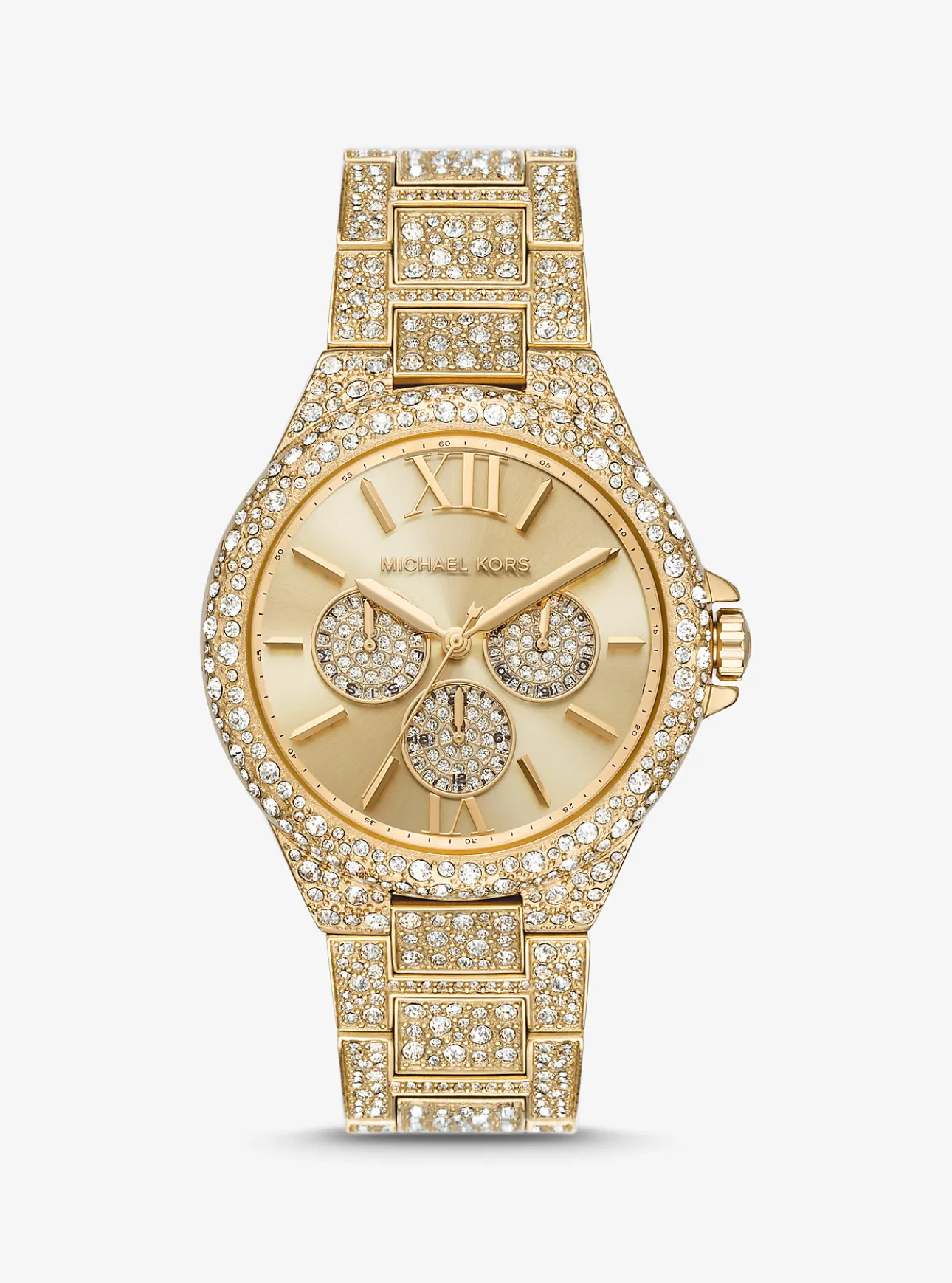 Oversized Camille Pavé Gold-Tone Watch