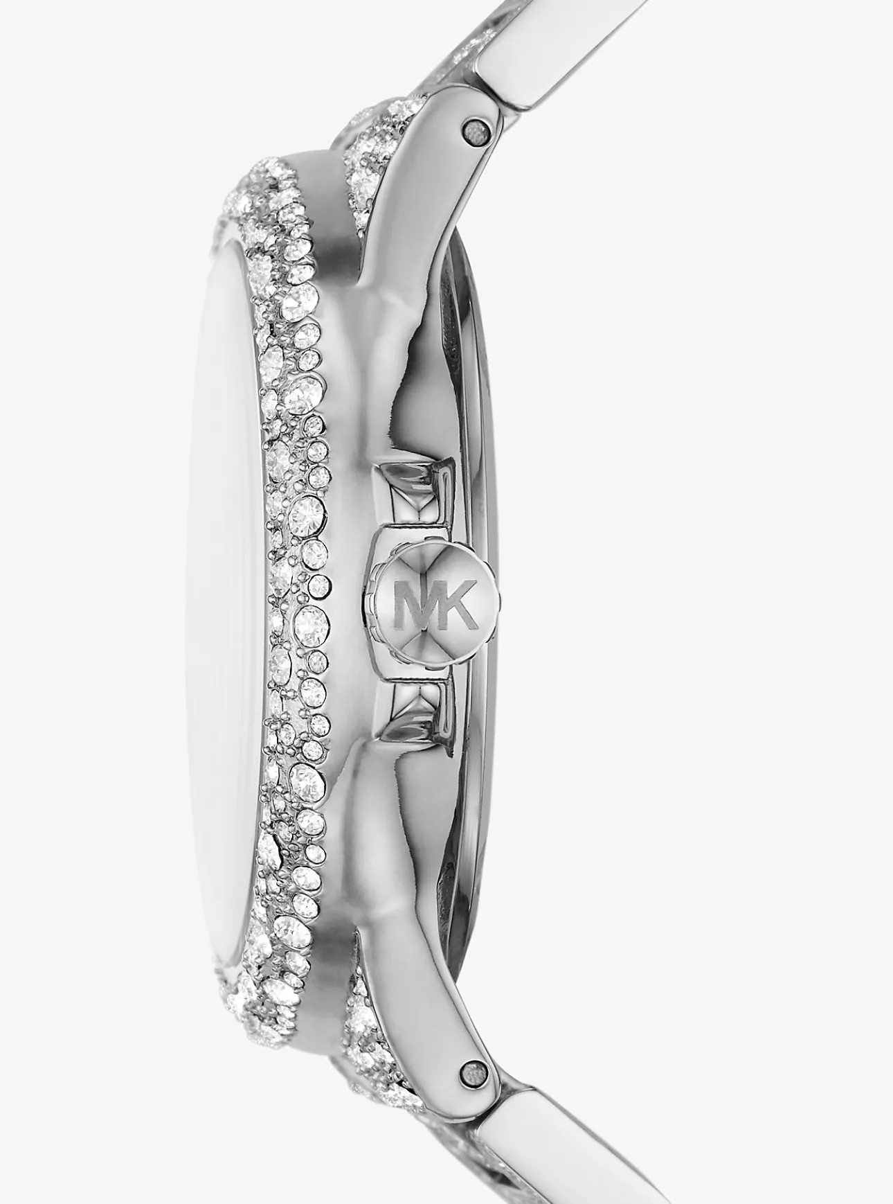 Oversized Camille Pavé Silver-Tone Watch