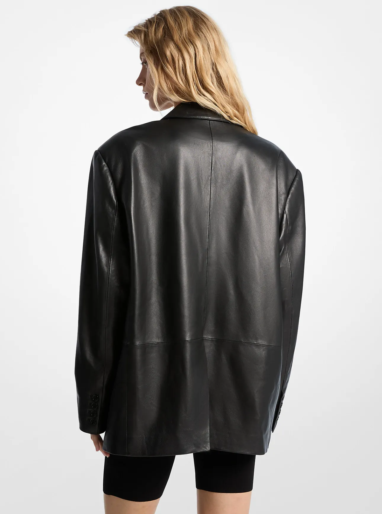 Oversized Leather Blazer