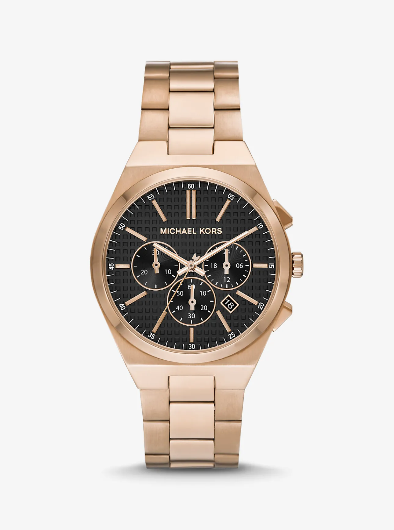 Oversized Lennox Beige Gold-Tone Watch