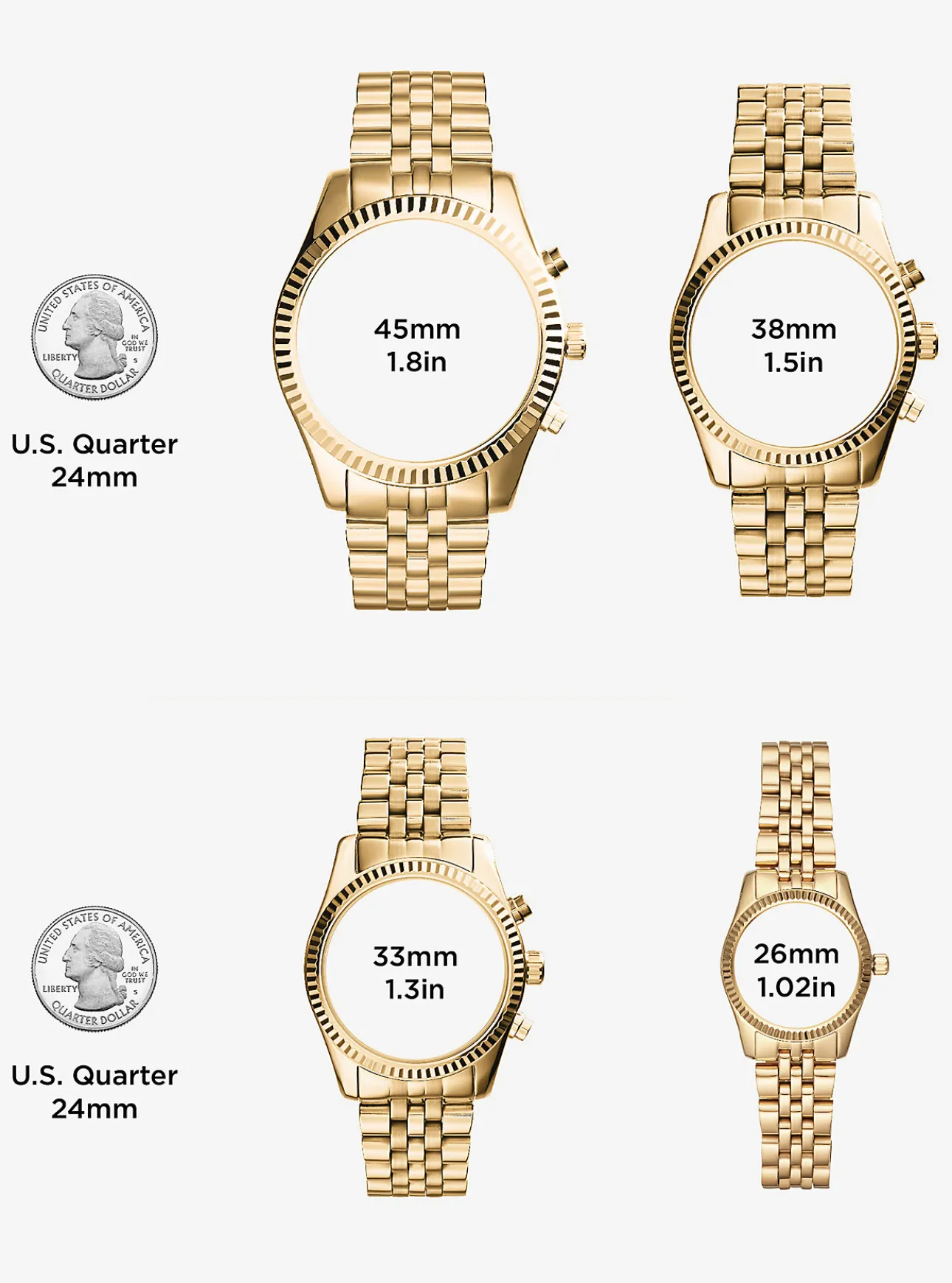 Oversized Lexington Two-Tone Watch