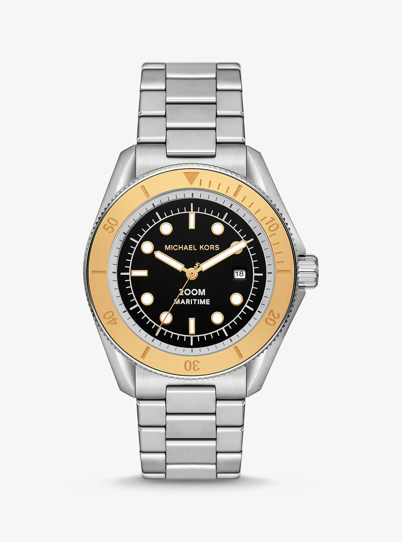 Oversized Maritime Silver-Tone Watch