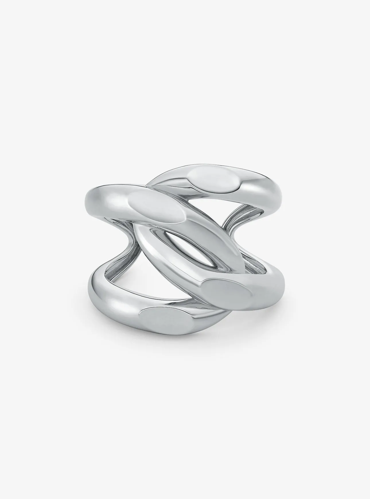 Oversized Precious Metal-Plated Brass Curb-Link Cuff