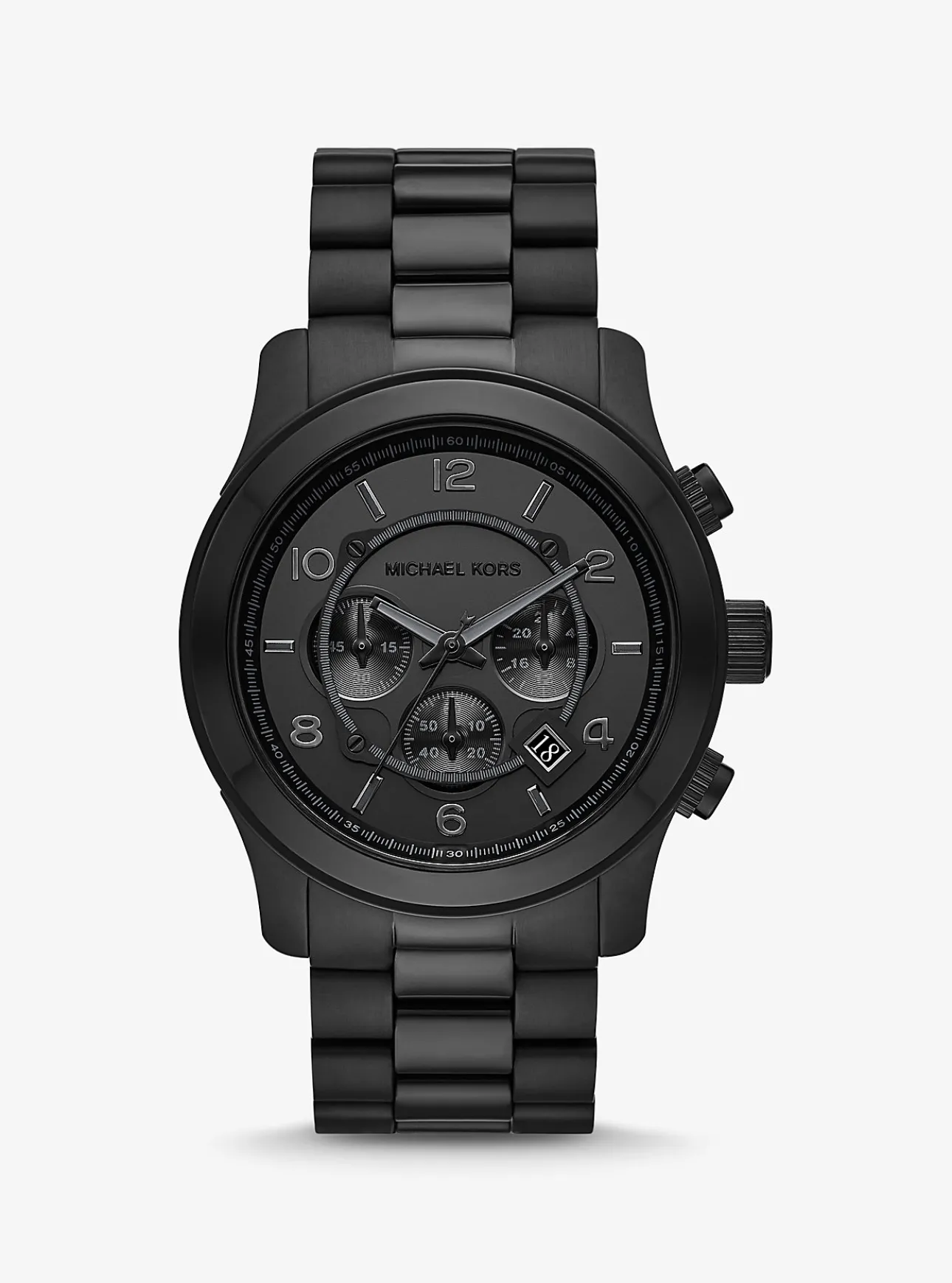 Oversized Runway Black-Tone Watch