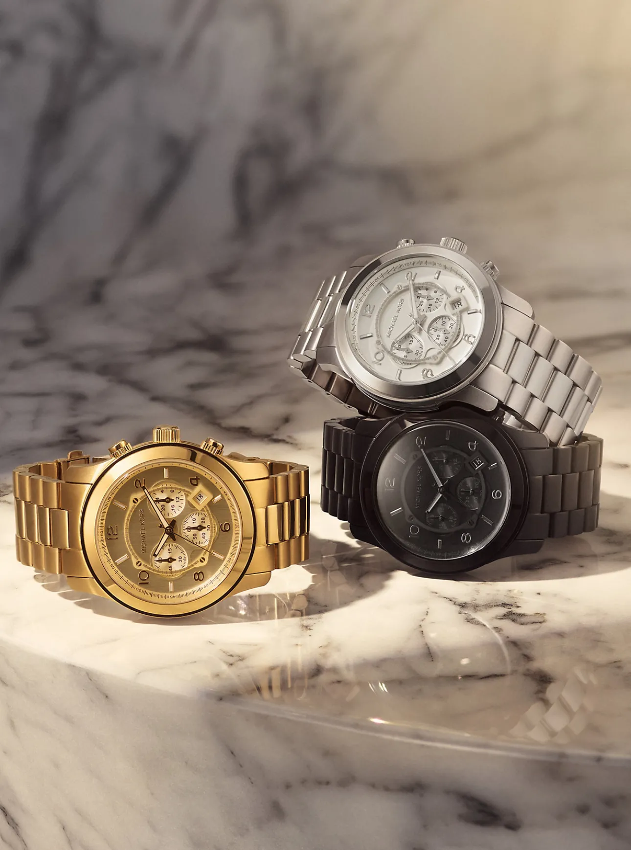 Oversized Runway Black-Tone Watch