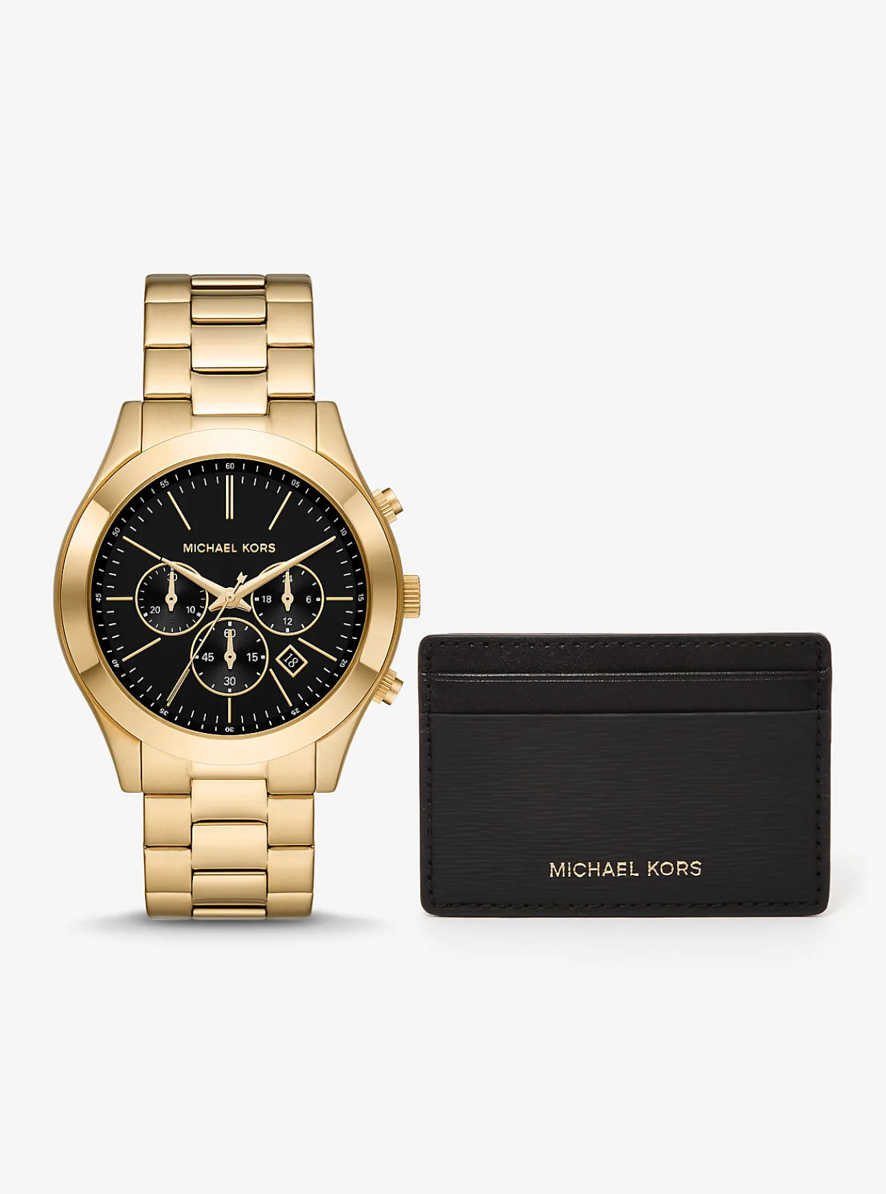 Oversized Slim Runway Watch and Card Case Gift Set