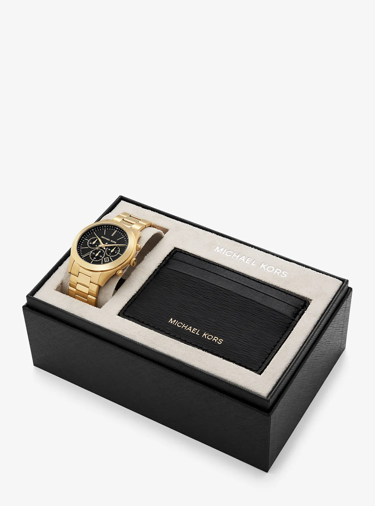 Oversized Slim Runway Watch and Card Case Gift Set